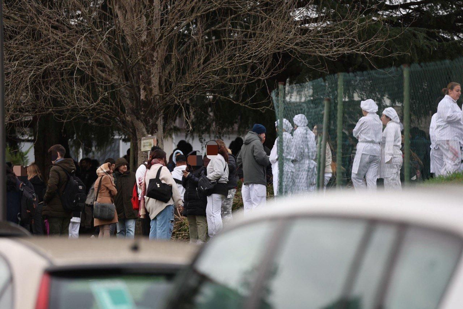 Desalojo del CIFP Manuel Antonio por incendio. // Alberte