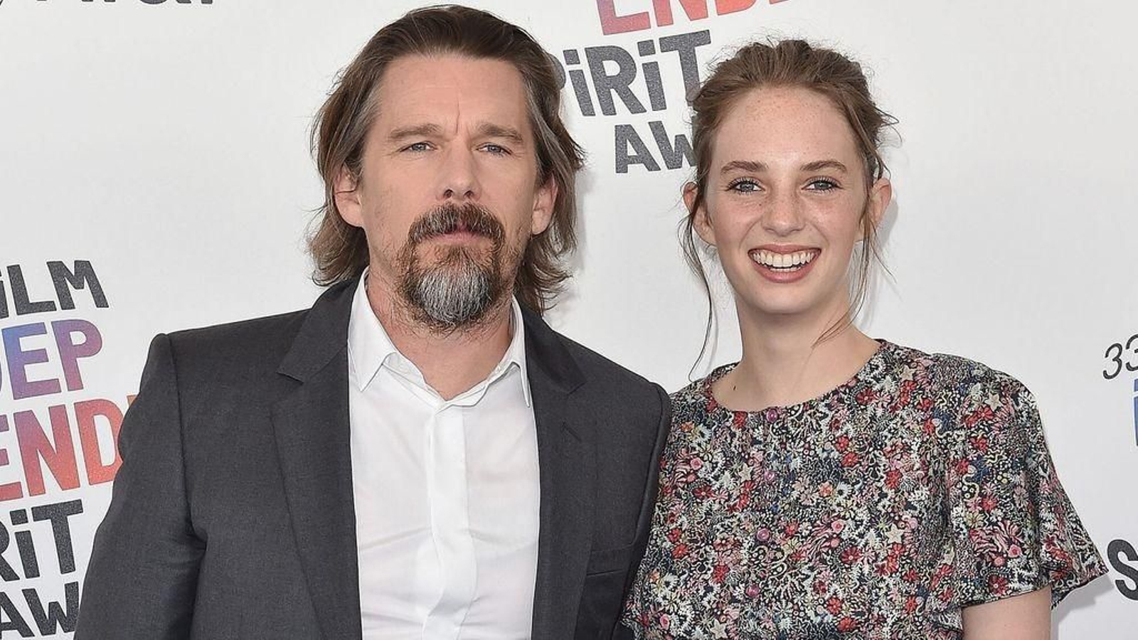 El actor estadounidense Ethan Hawke con su hija Maya.