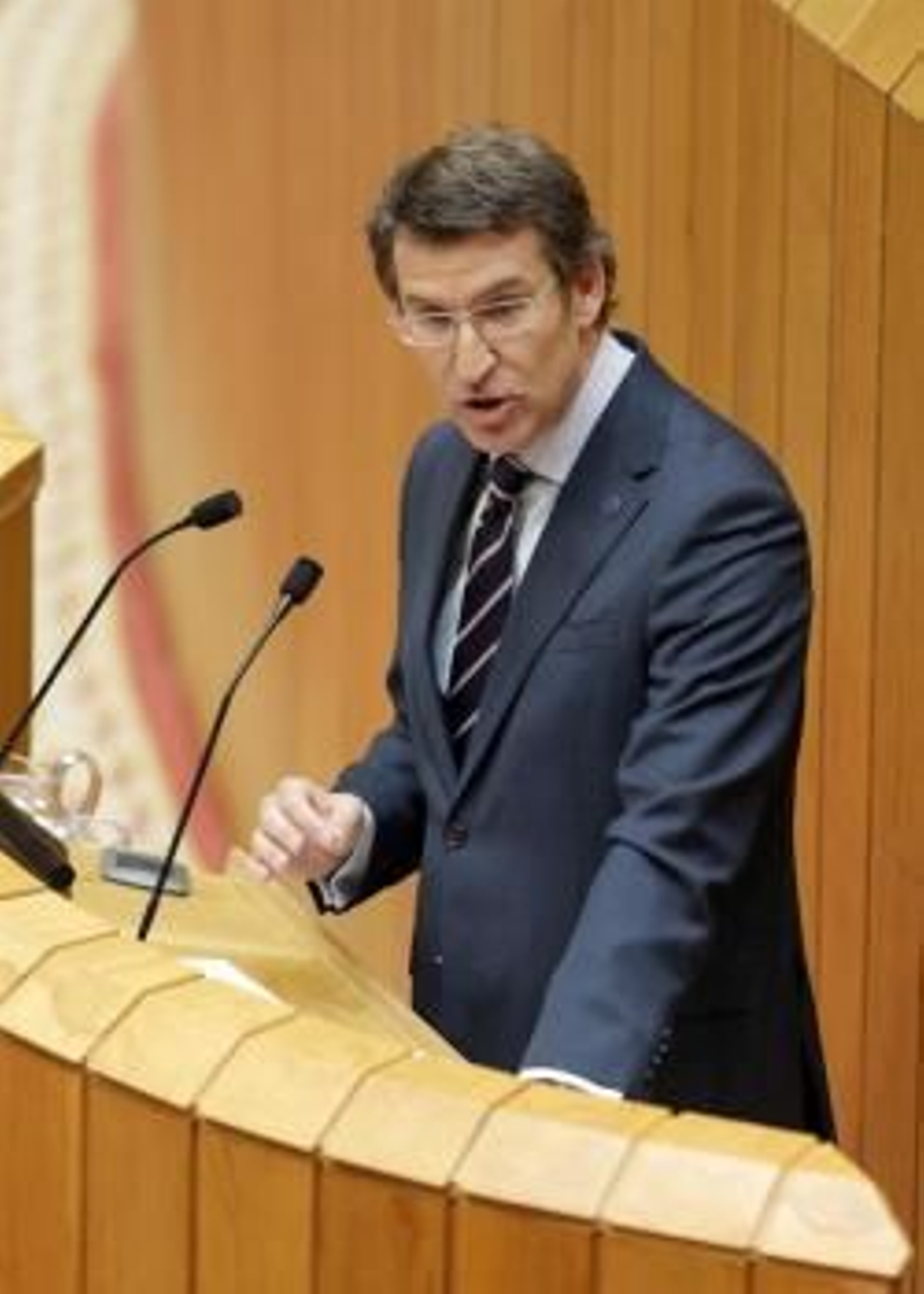 El presidente de la Xunta y del grupo popular, Alberto Núñez Feijóo