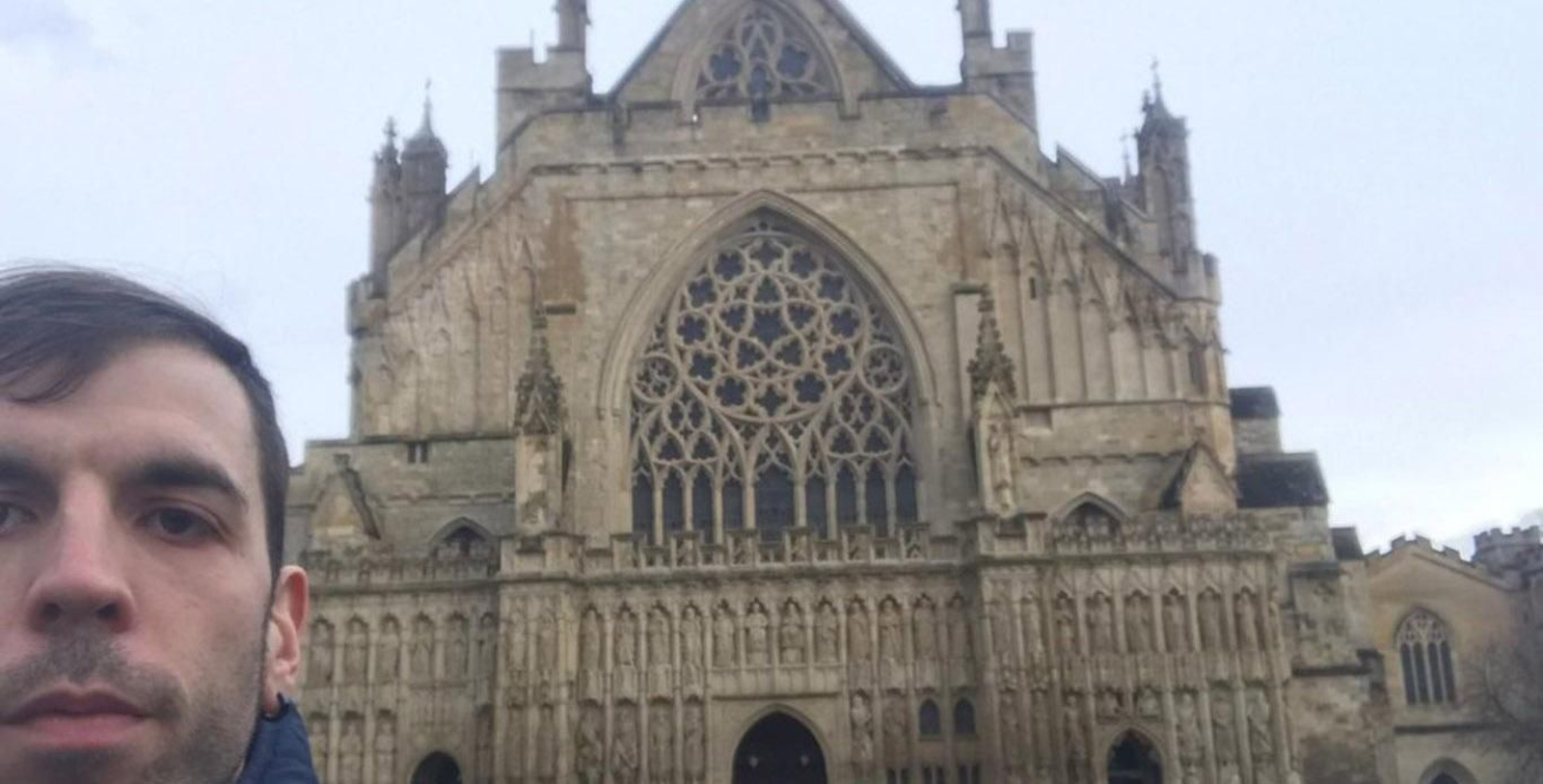 Adán Iglesias, el pasado fin de semana, en Exeter