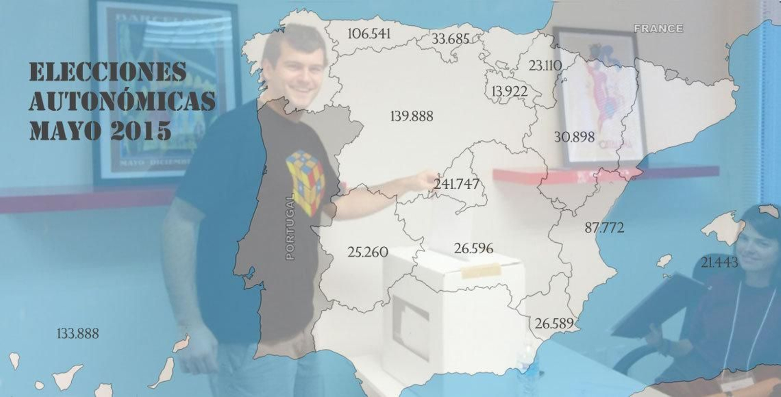 Participantes llamados a las urnas en las elecciones del 24 de mayo de 2015.