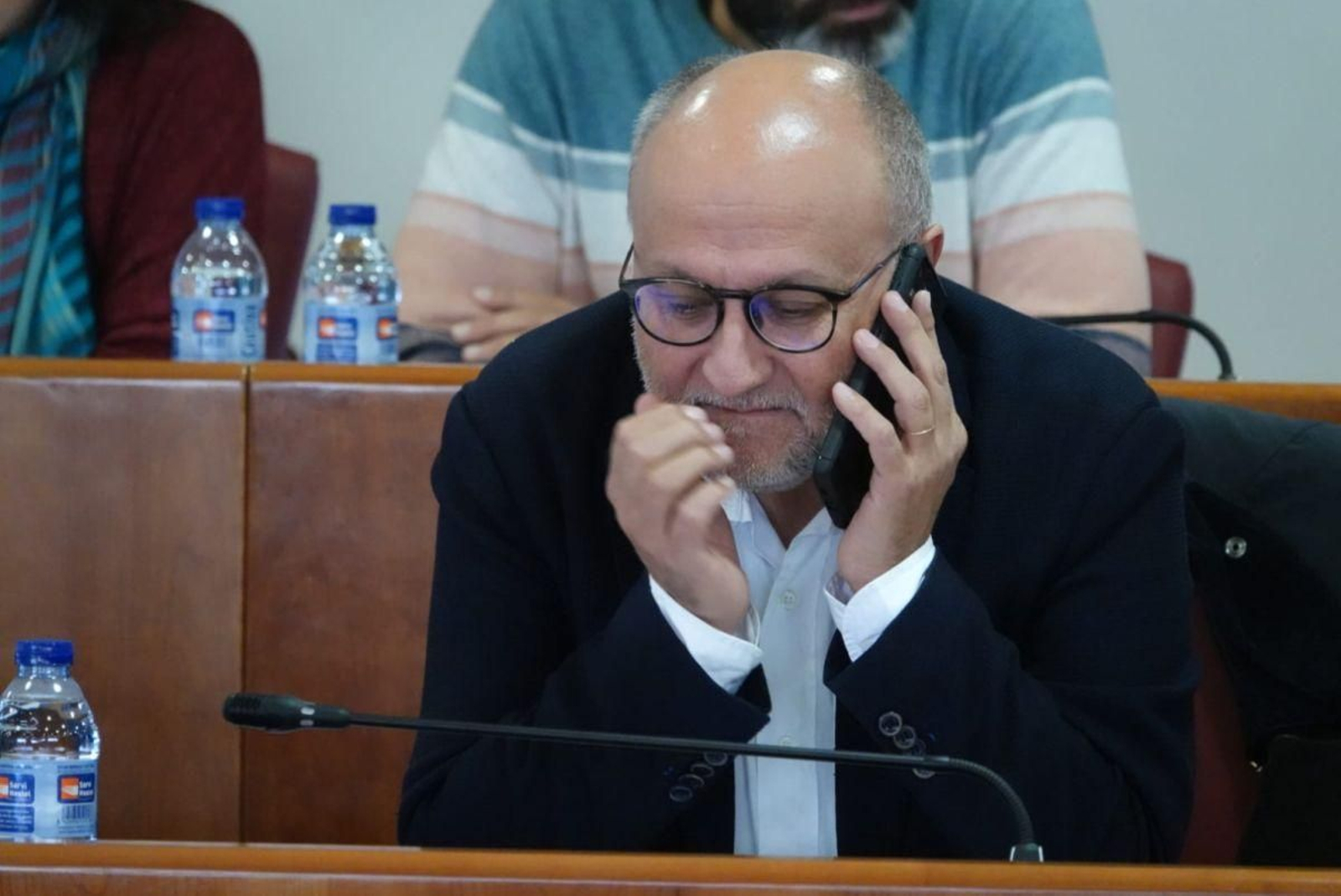 El todavía concejal del PSOE Abel Losada, ayer en el pleno, quizá el último al que asista.