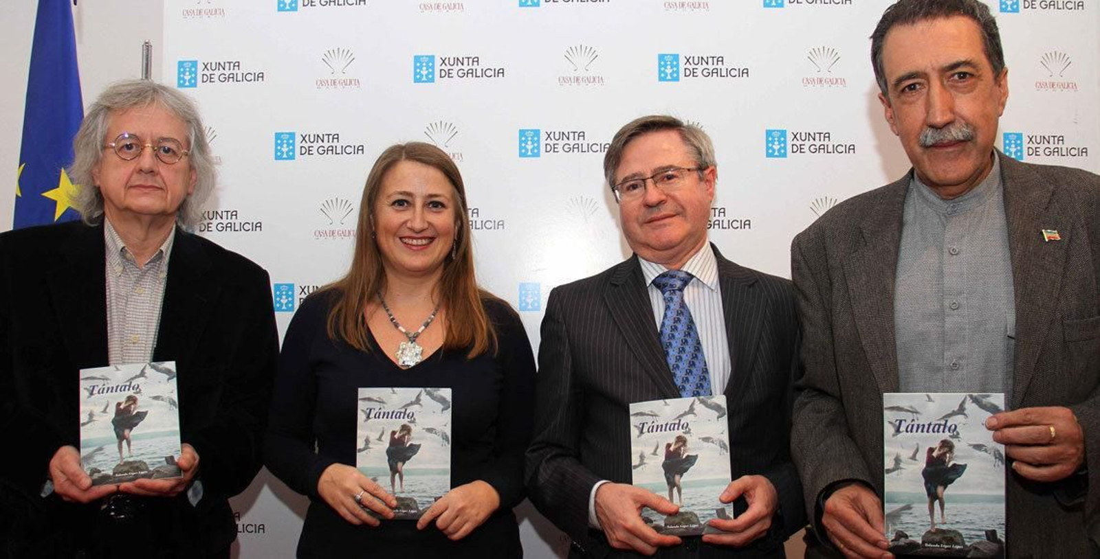 Manuel Pereira, Yolanda López,  Ramón Jimenez y Vicente Araguas, presentan "Tántalo".