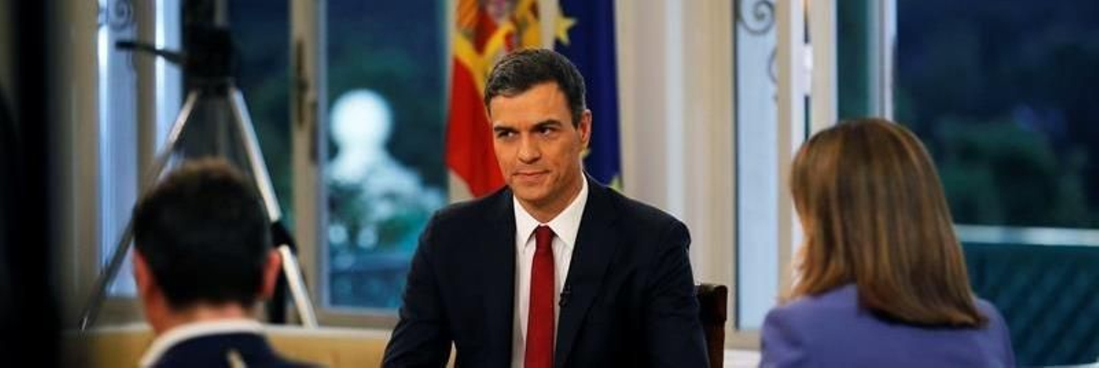 Pedro Sánchez, durante la entrevista concedida a la televisión pública.