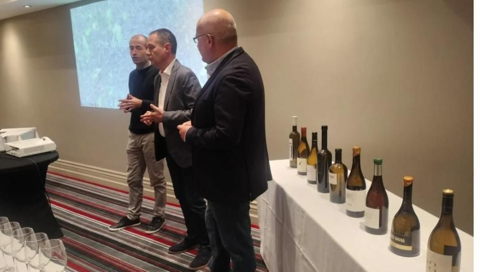 John Wilson, Miguel Berzosa (Unión de Catadores), Juan Casares y César Fernández