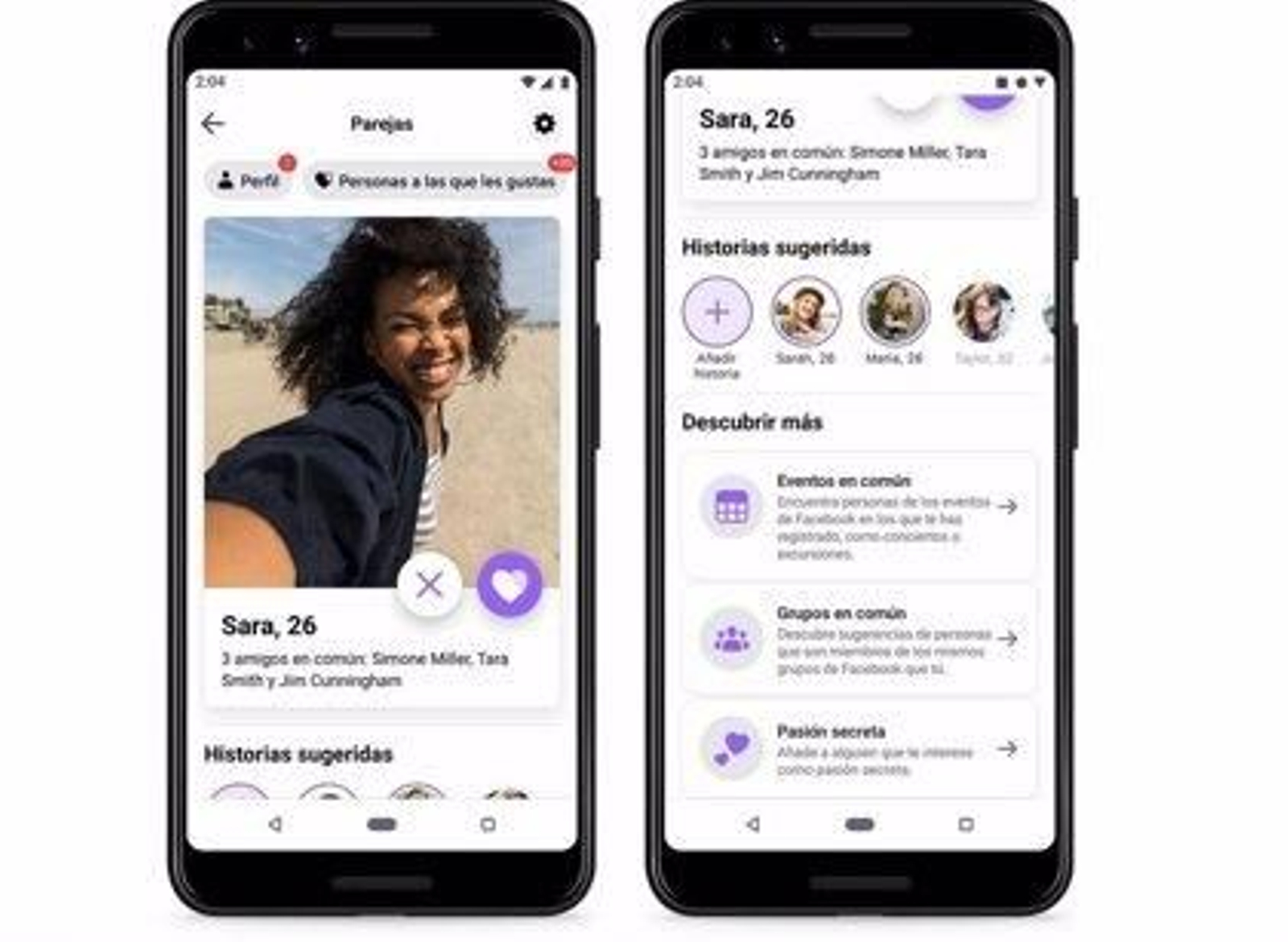Llega a España Facebook Parejas