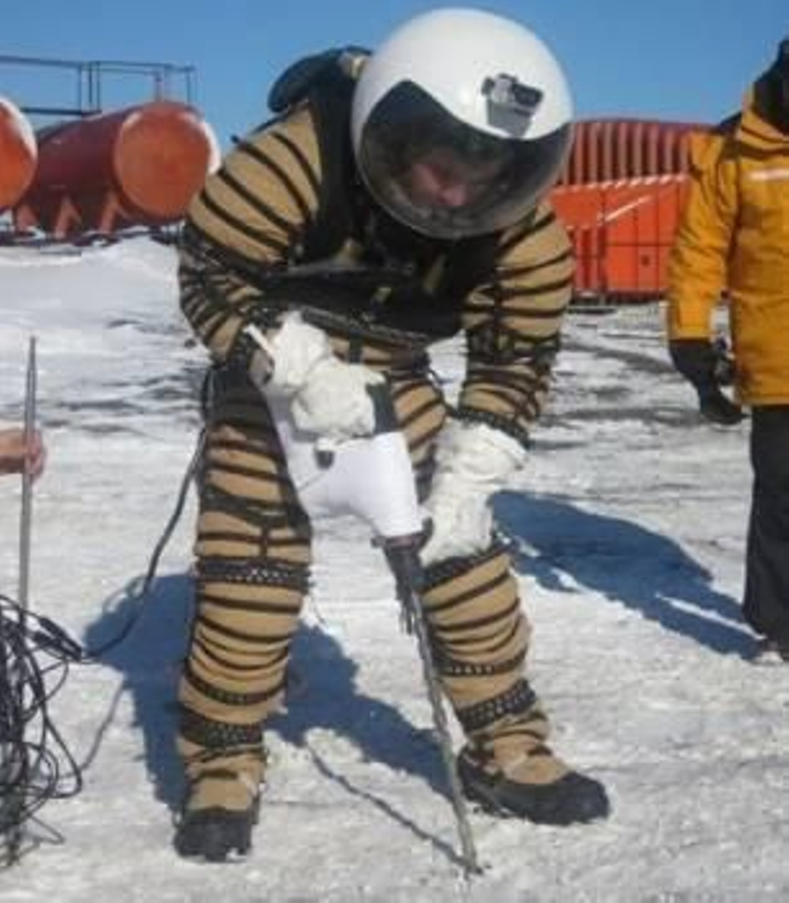 Pruebas del traje espacial en la Antártida