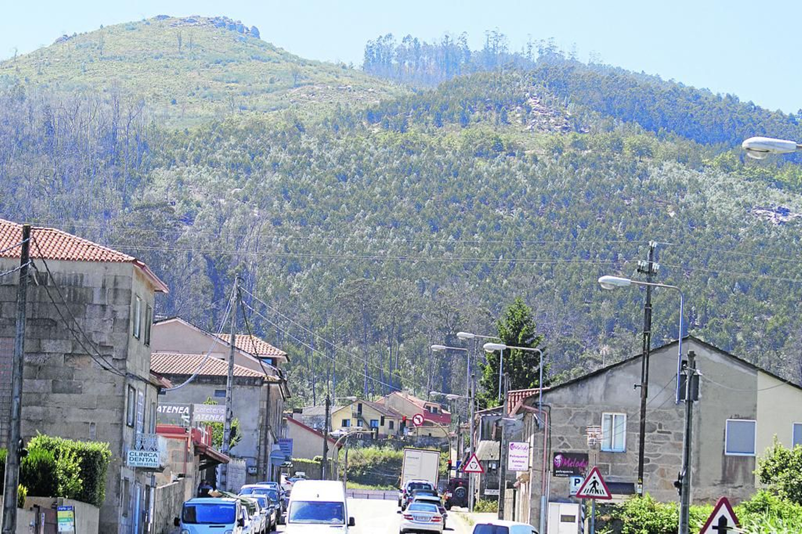 Los incendios de 2017 llegaron incluso al centro de la ciudad y afectaron a nueve parroquias.