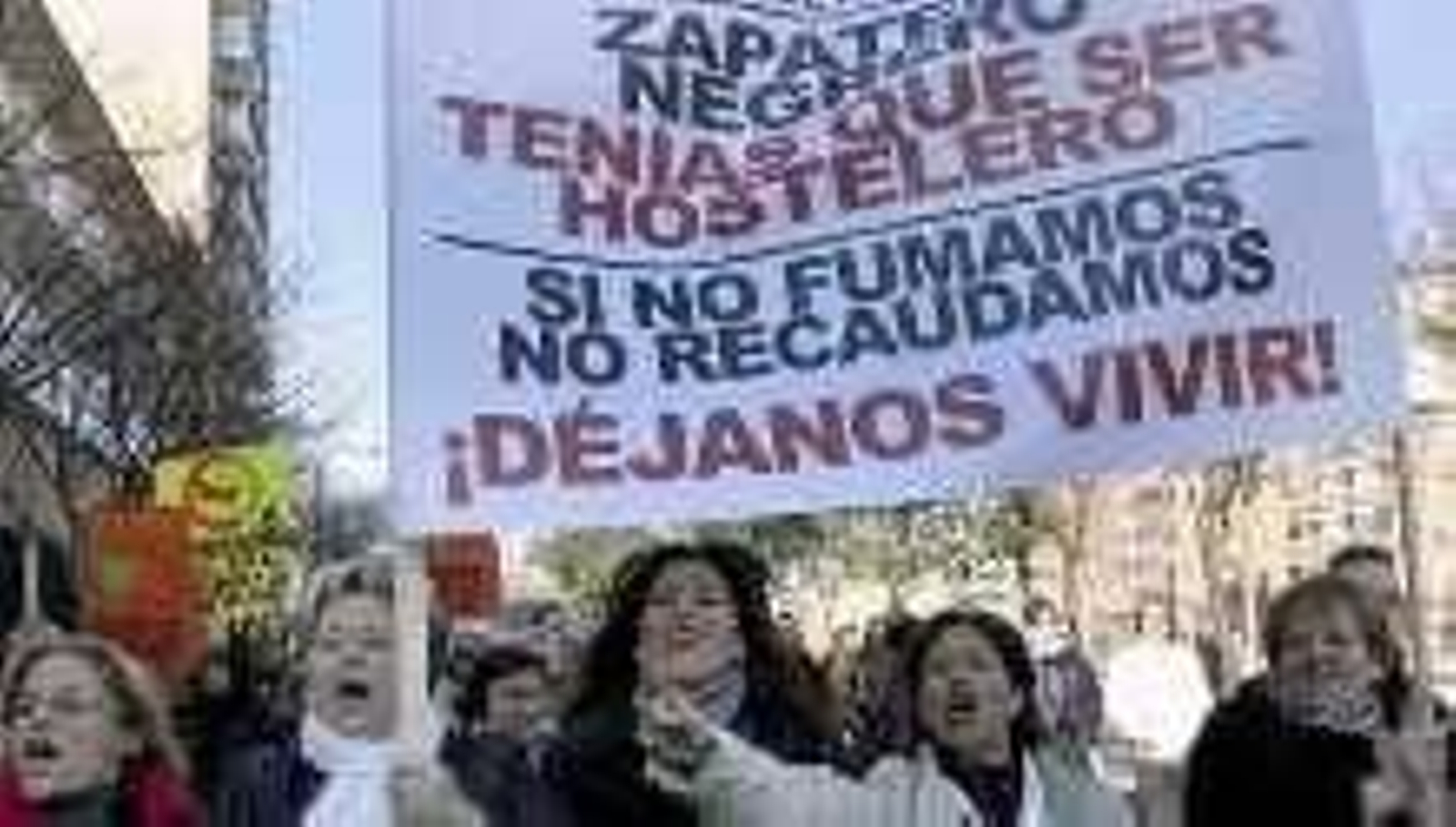 En la imagen, una manifestación en protesta por la Ley Antitabaco.
