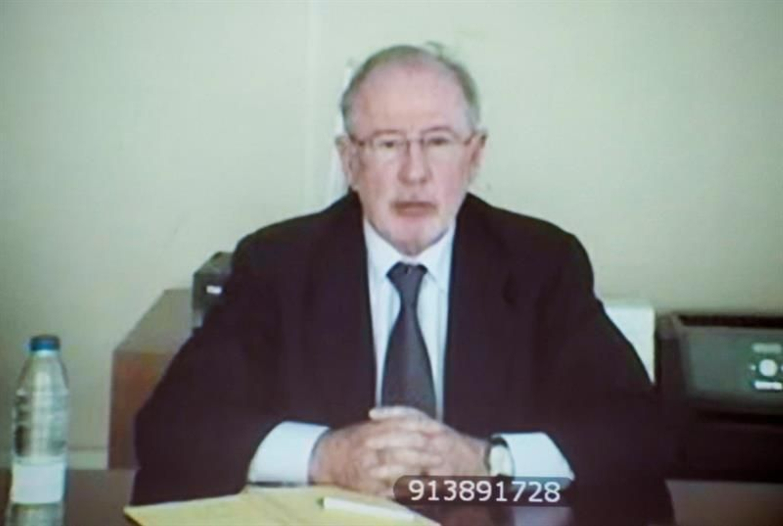 Un momento durante la declaración del exvicepresidente del Gobierno Rodrigo Rato.