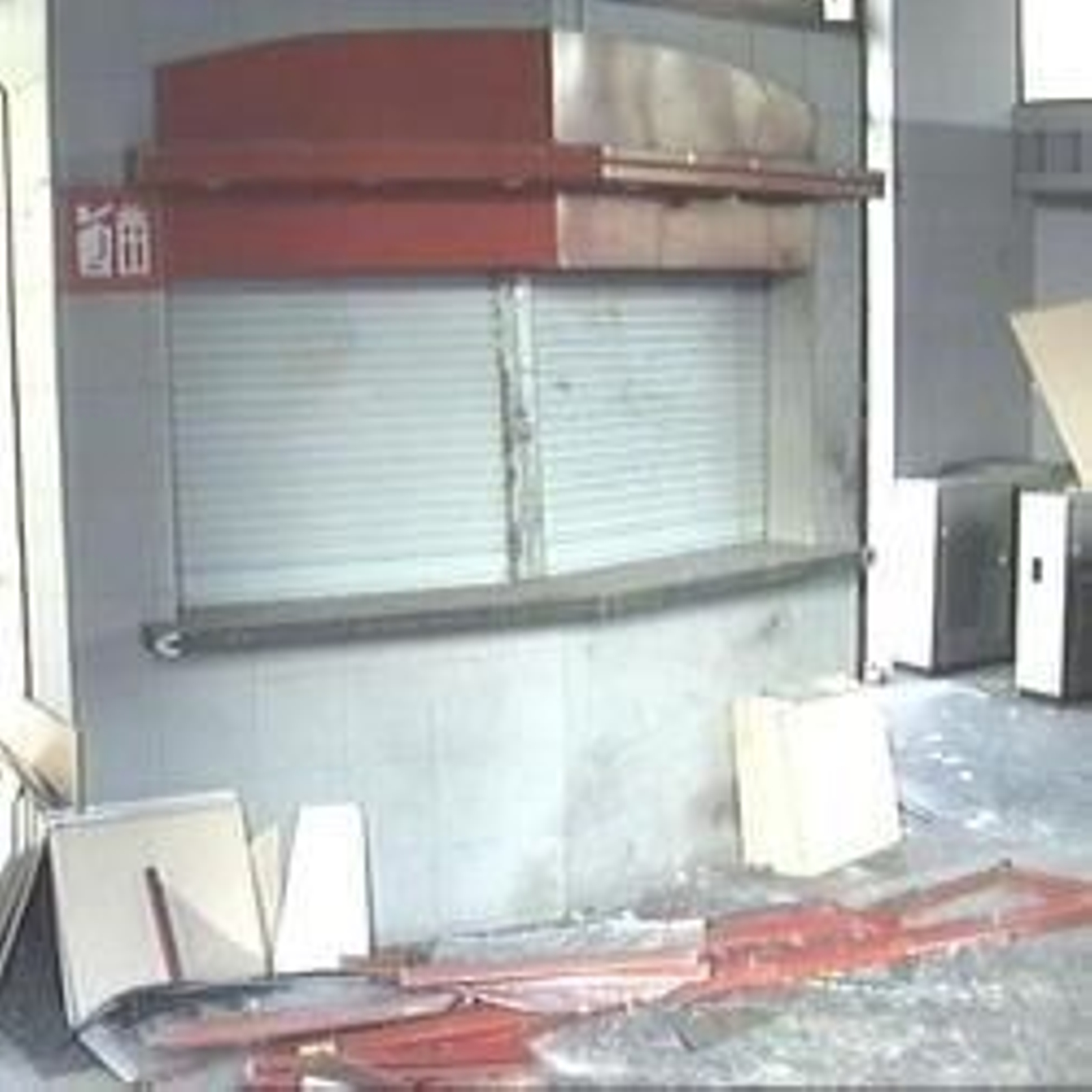 Estado en que quedó la estación de Renfe.