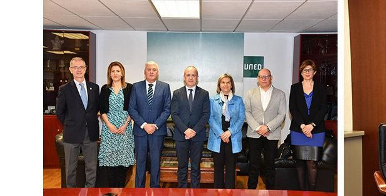 De izquierda a derecha: Sixto Jansa, Sagrario Segado, Daniel Ventura, Ricardo Mairal, Rosa María Martín, Manuel Díaz y Mercedes Curto
