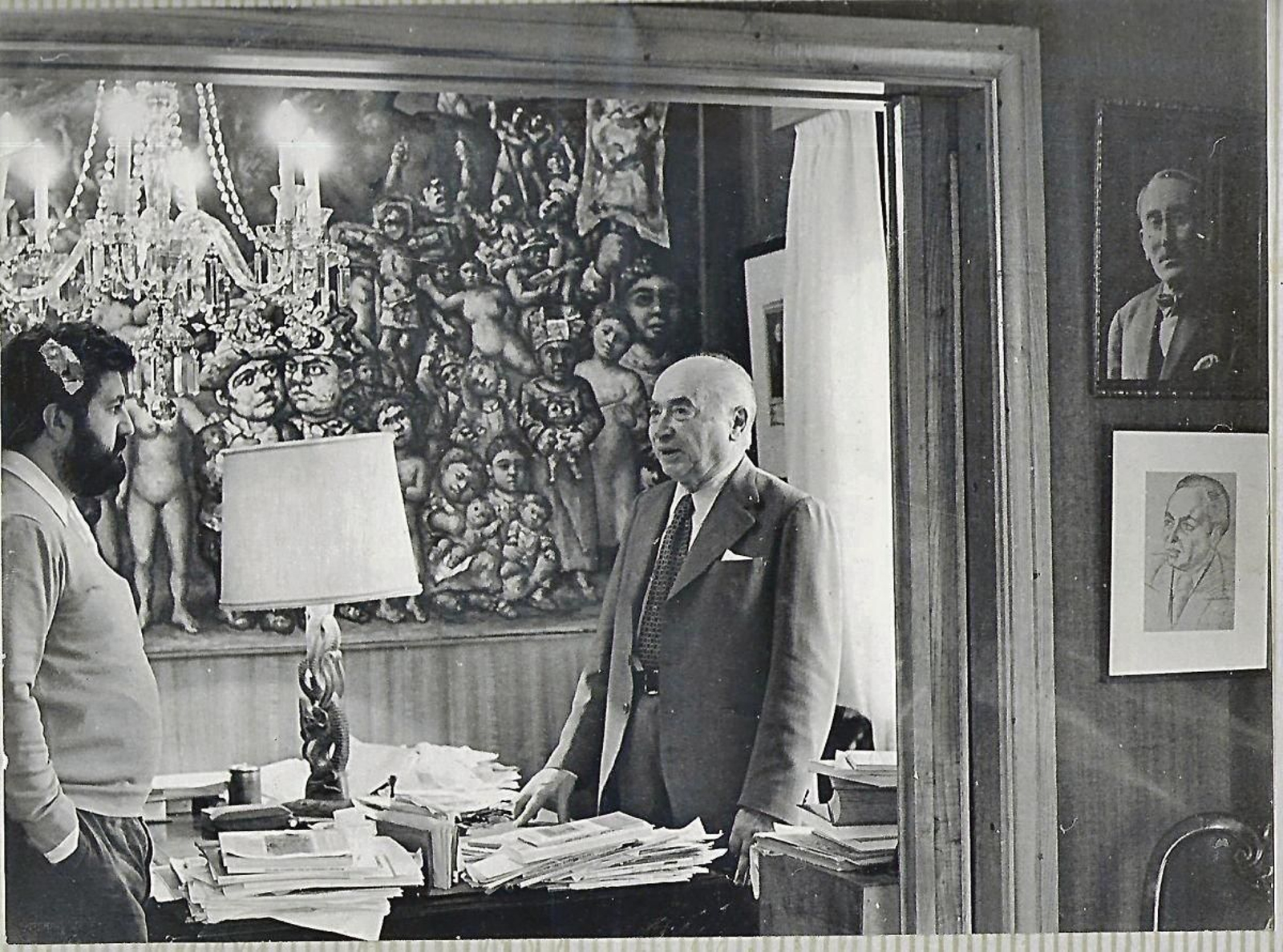 El despacho de Paz-Andrade en su casa de Samil