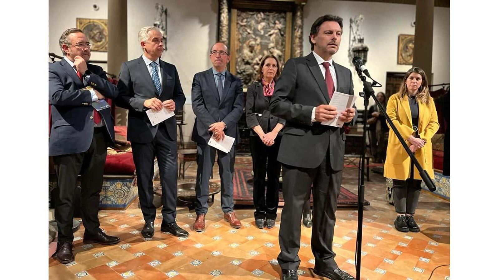 Imagen de la inauguración de la muestra "Materiales Seoane. Entre Galicia y Argentina" en la capital argentina