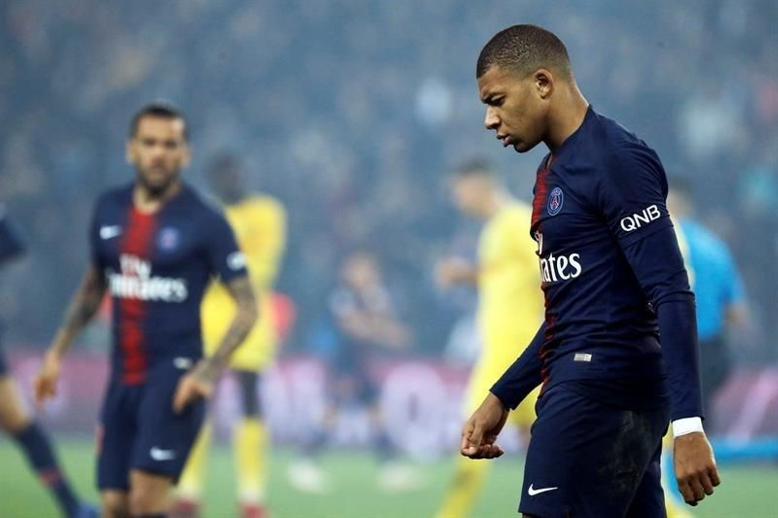 El delantero del París Saint-Germain (PSG) Kylian Mbappé