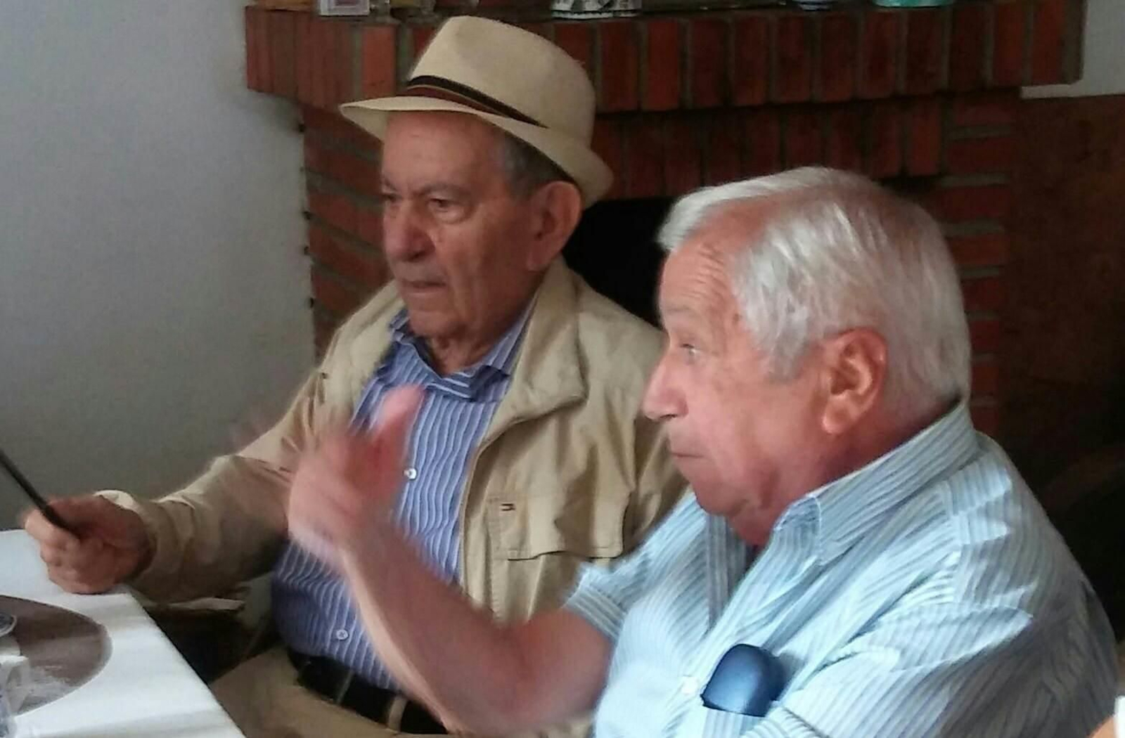 José Luis Outeiriño con su gran amigo José Manuel Fernández Anguiano.