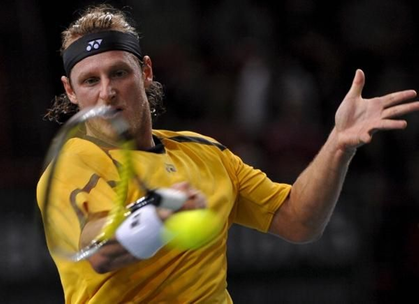 David Nalbandian, durante el partido. (Foto: EFE)