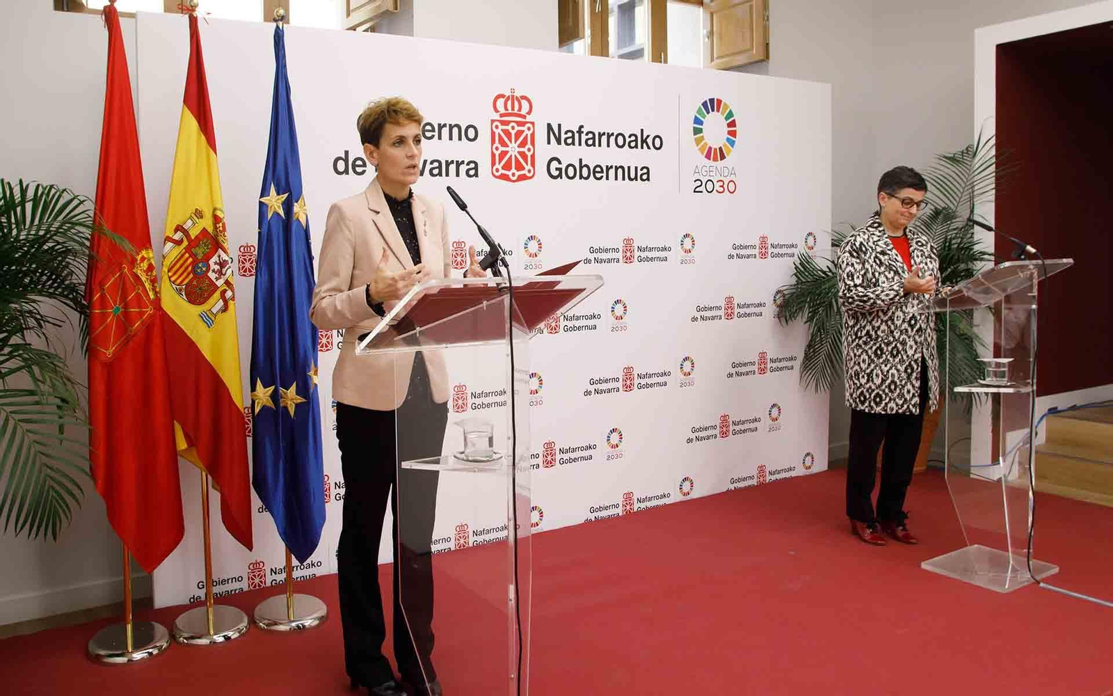La Presidenta Chivite y la ministra González Laya coinciden en la necesidad de trabajar la diplomacia comercial para fortalecer la internacionalización