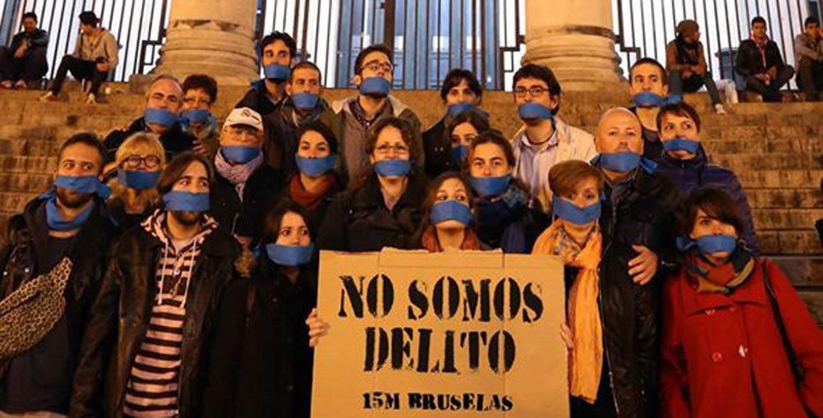 Grupo en las calles de Bruselas.