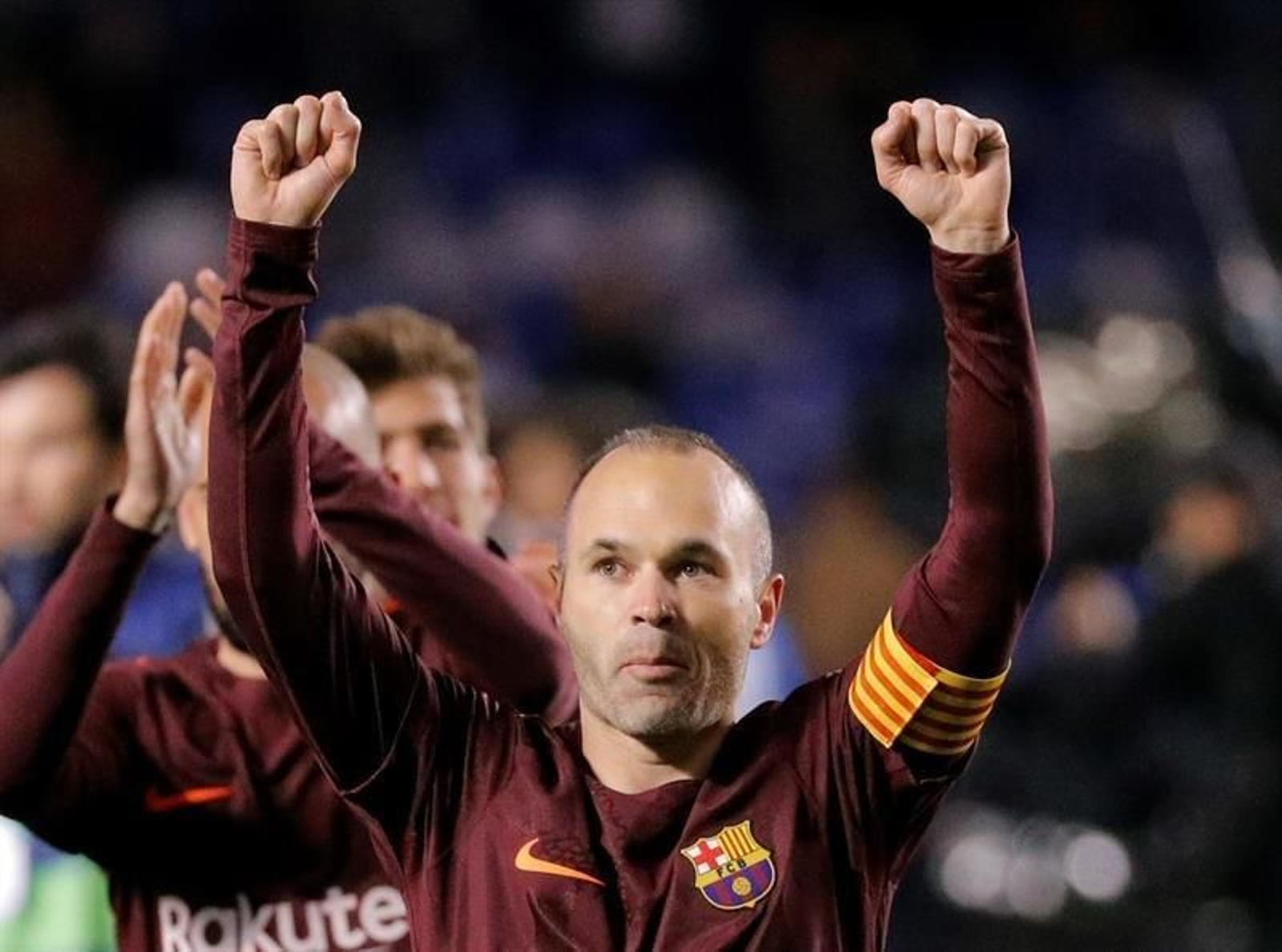El capitán del FC Barcelona, Andrés Iniesta