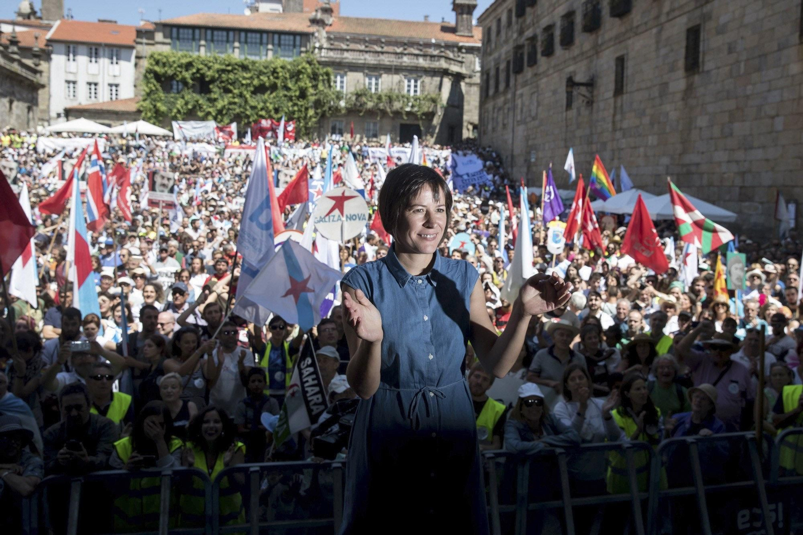 Ana Pontón hoy en Santiago.