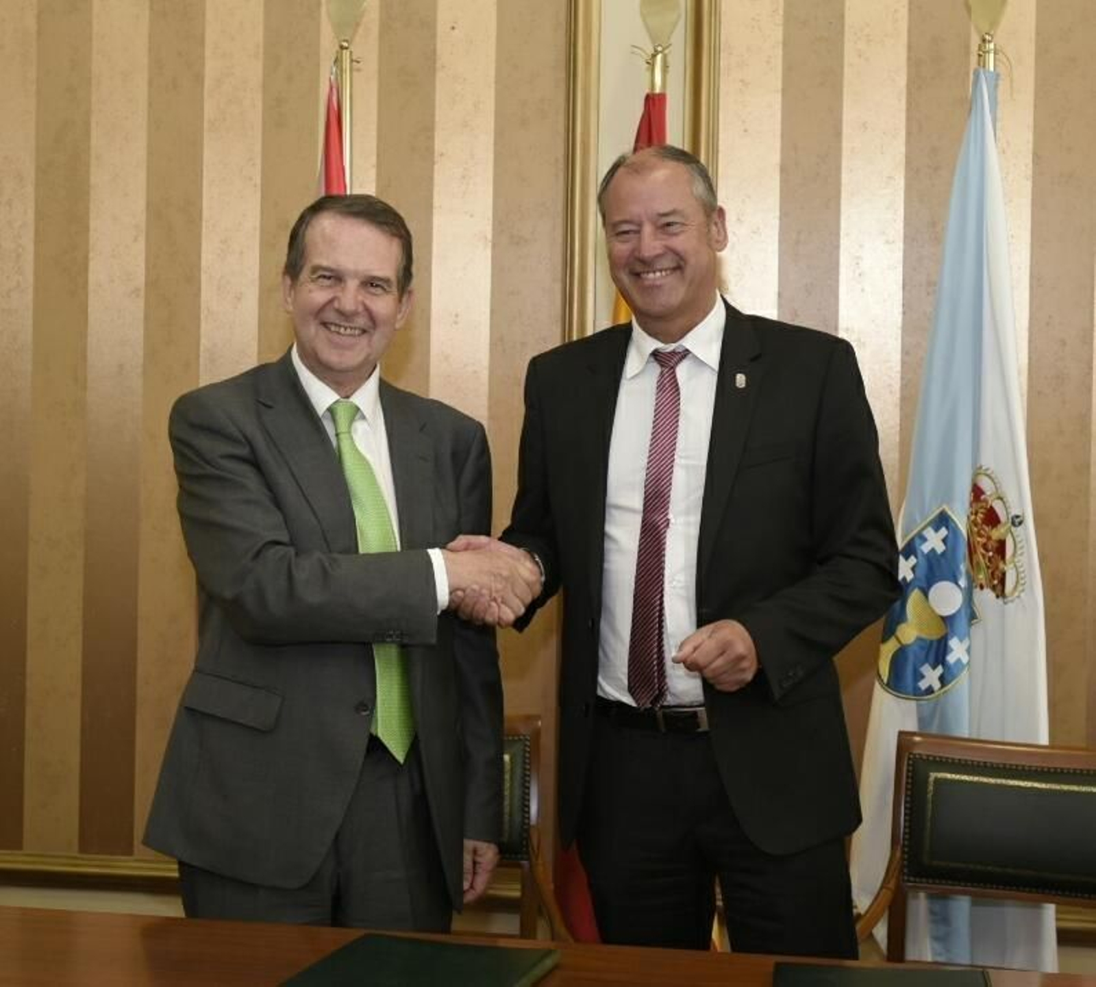 Caballero y Salustiano Mato esta mañana