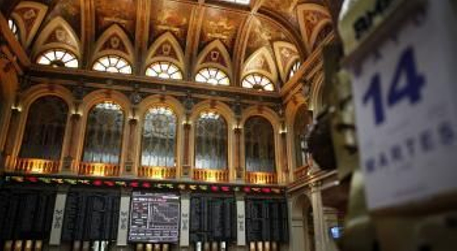 El principal indicador de la bolsa española, el IBEX 35 (Foto: EFE)