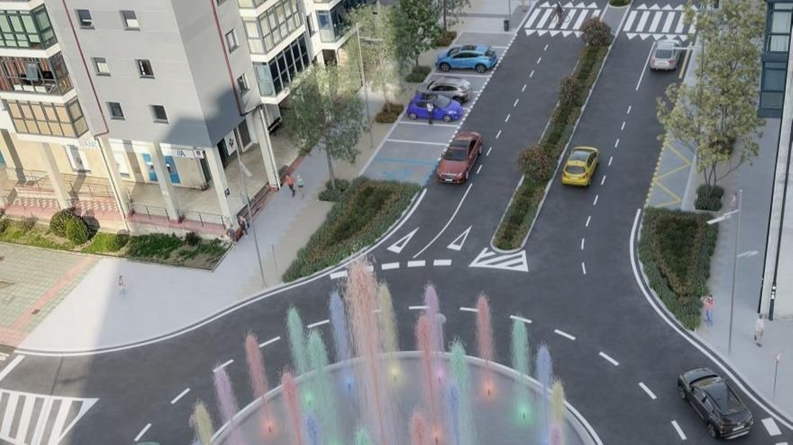 Una infografía de la humanización de Teixugueiras con una fuente de colores.