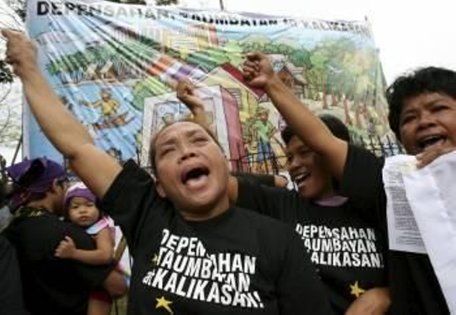 Miembros del movimiento Filipino por la Justicia Climática. (Foto: Val Handumon)