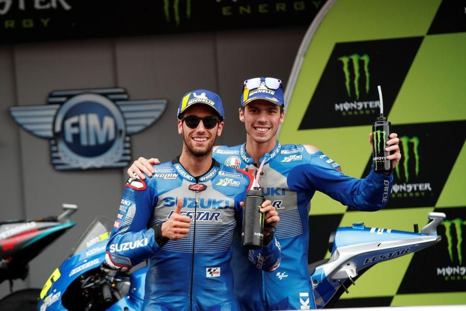 Mir y Rins subieron al podio ayer.