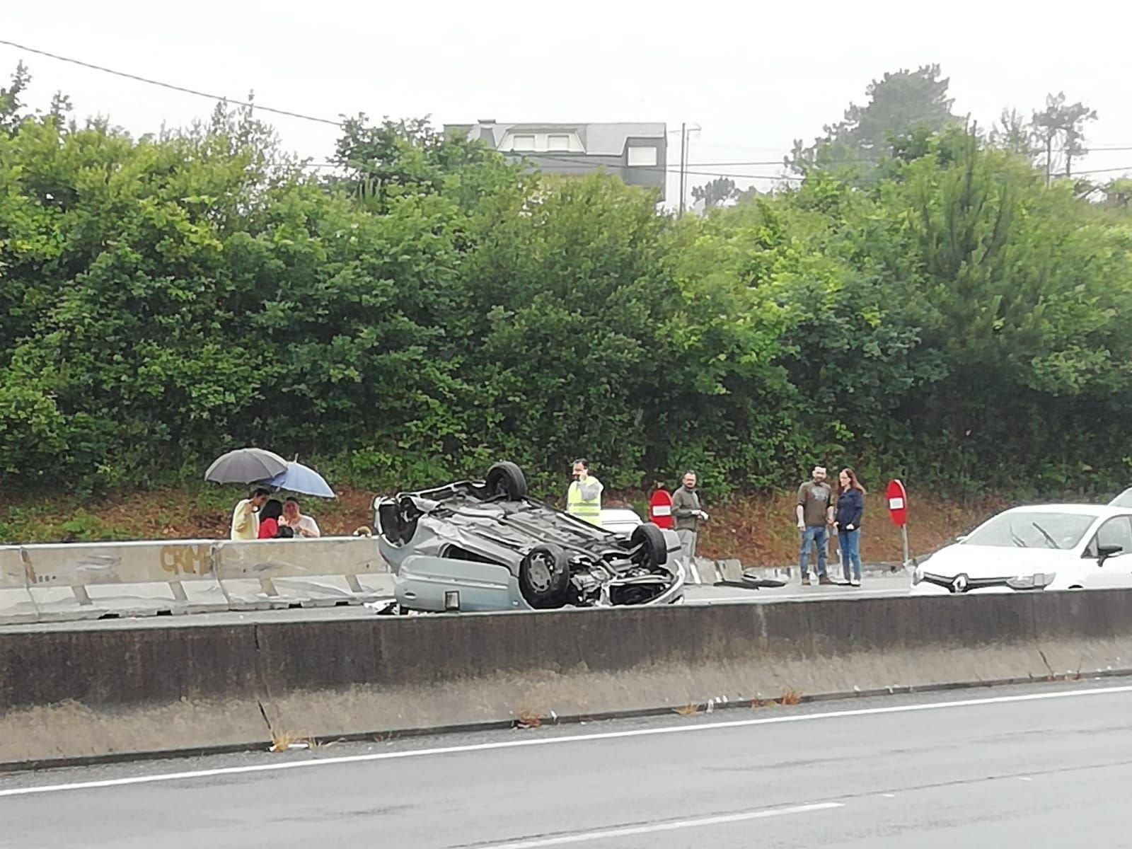 Nuevo accidente con un herido en la A-55