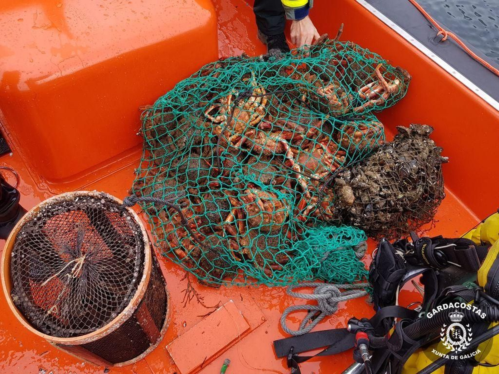 Parte del decomiso realizado por los Gardacostas.