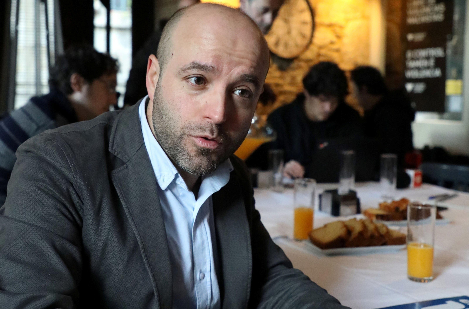 Villares, durante el desayuno informativo en Santiago.