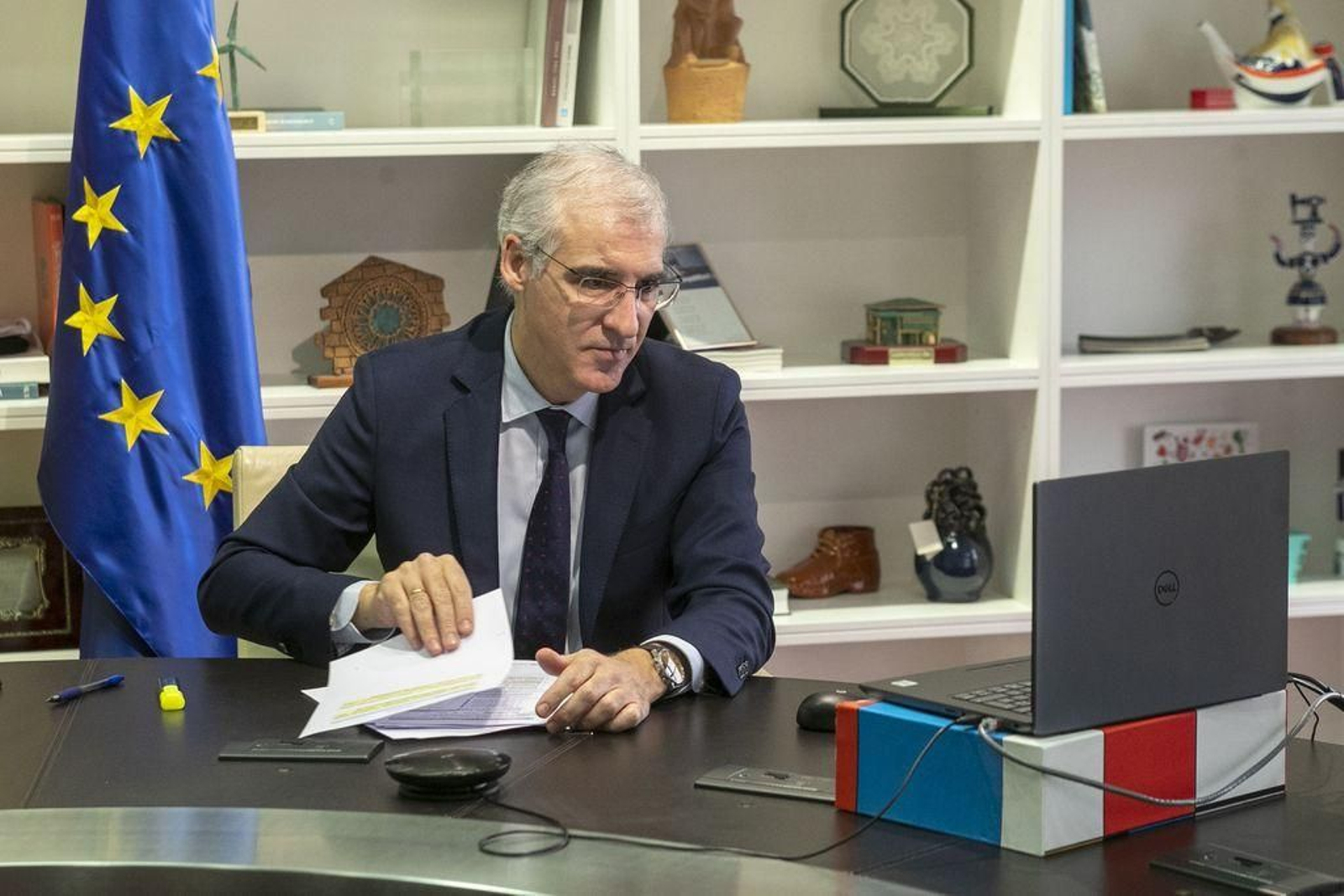 Francisco Conde, durante su participación en el webinario "Ser dixital para vender máis".