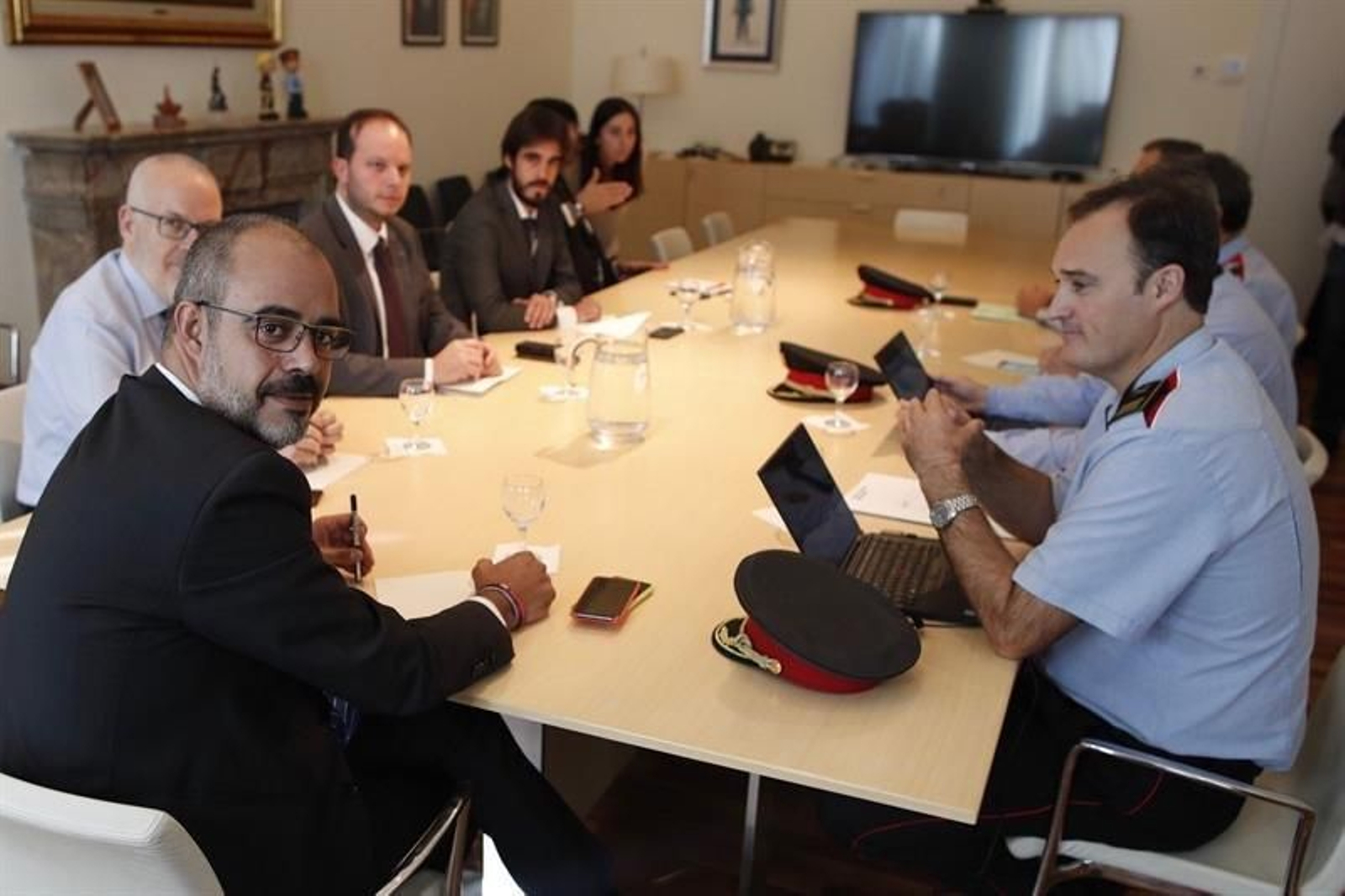 El Conseller Miquel Buch reúne a la cúpula del departamento de Interior