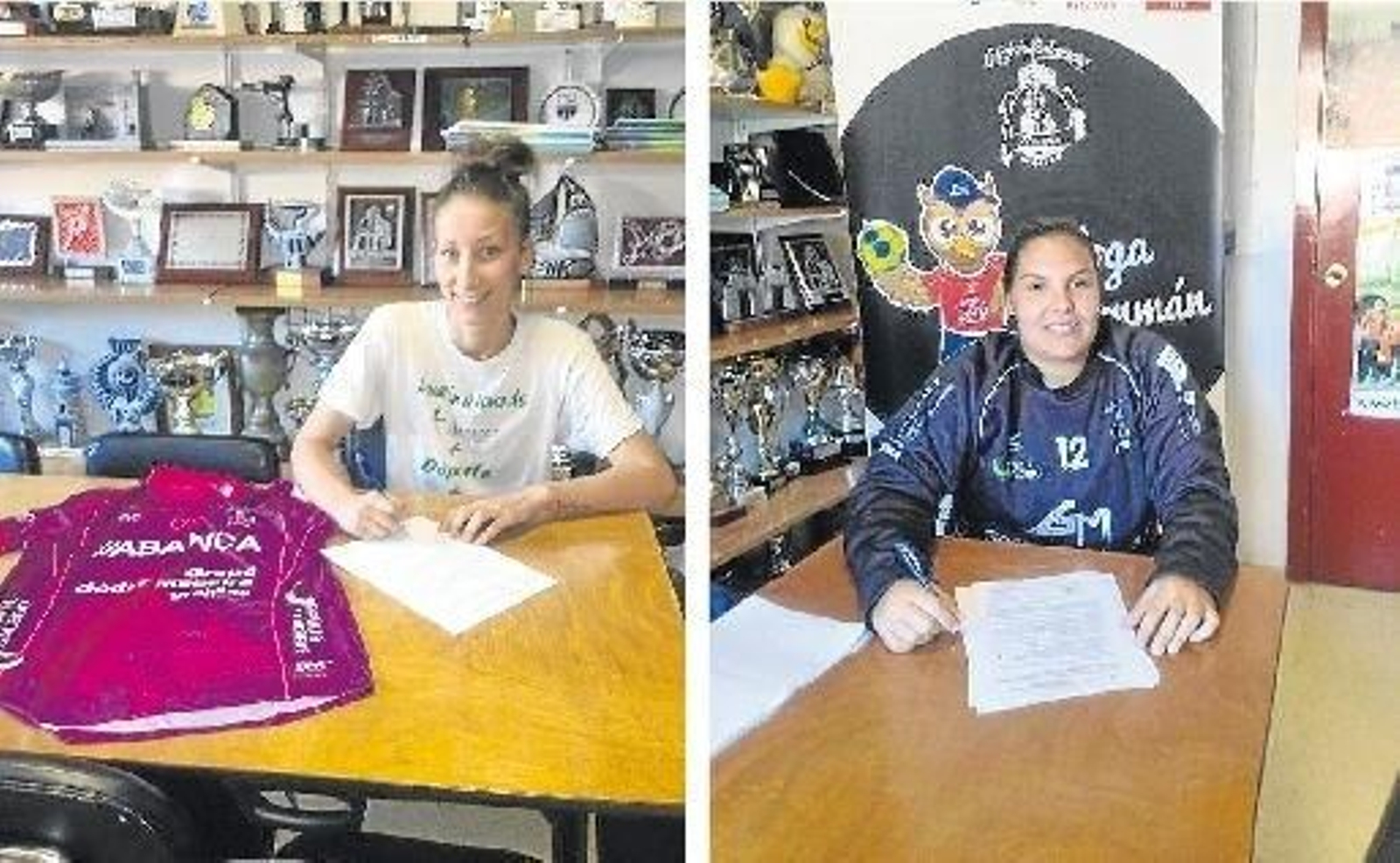Irene Sánchez y Susi Sánchez firman sus respectivos contratos con el Porriño.