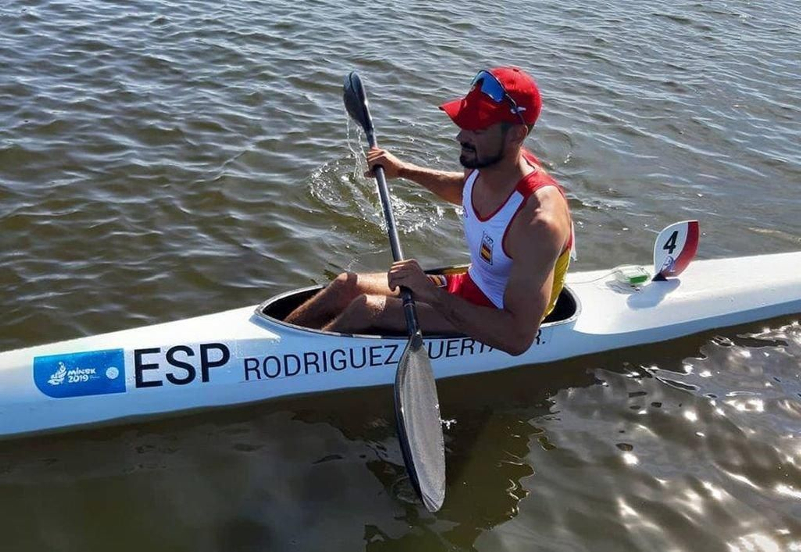 Roi Rodríguez, tras conseguir la clasificación para la final en Minsk.