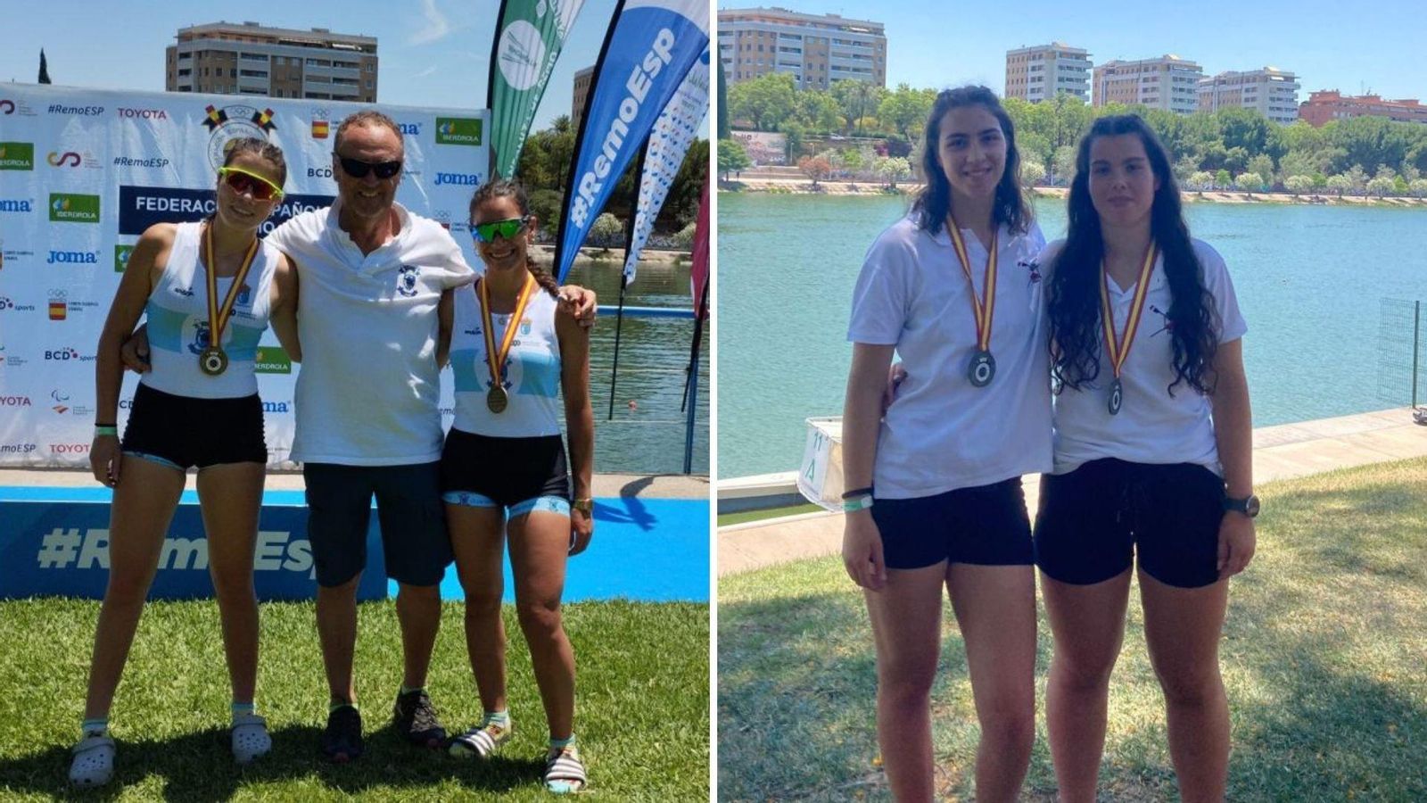Xiana Fernández y Nieves del Carmen Silva (Miño) superaron en la final 2x juvenil a Antía Castro y Lucía Brel.