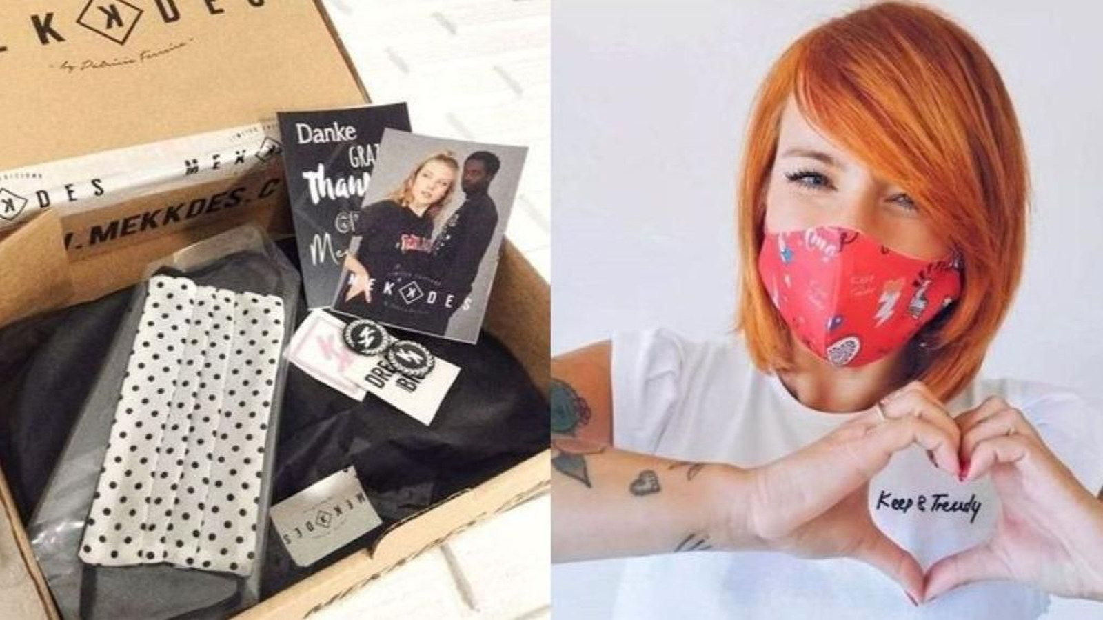 Talleres locales como Mekkdes o Keep&Trendy regalan con los pedidos online mascarillas textiles, otras las donan a sanitarios y residencias.