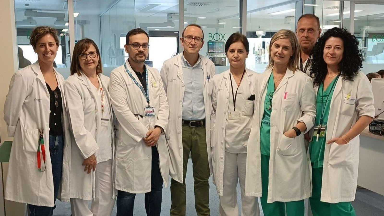 Profesionales de los servicios de Cardiología y de Anestesia, en el Cunqueiro.