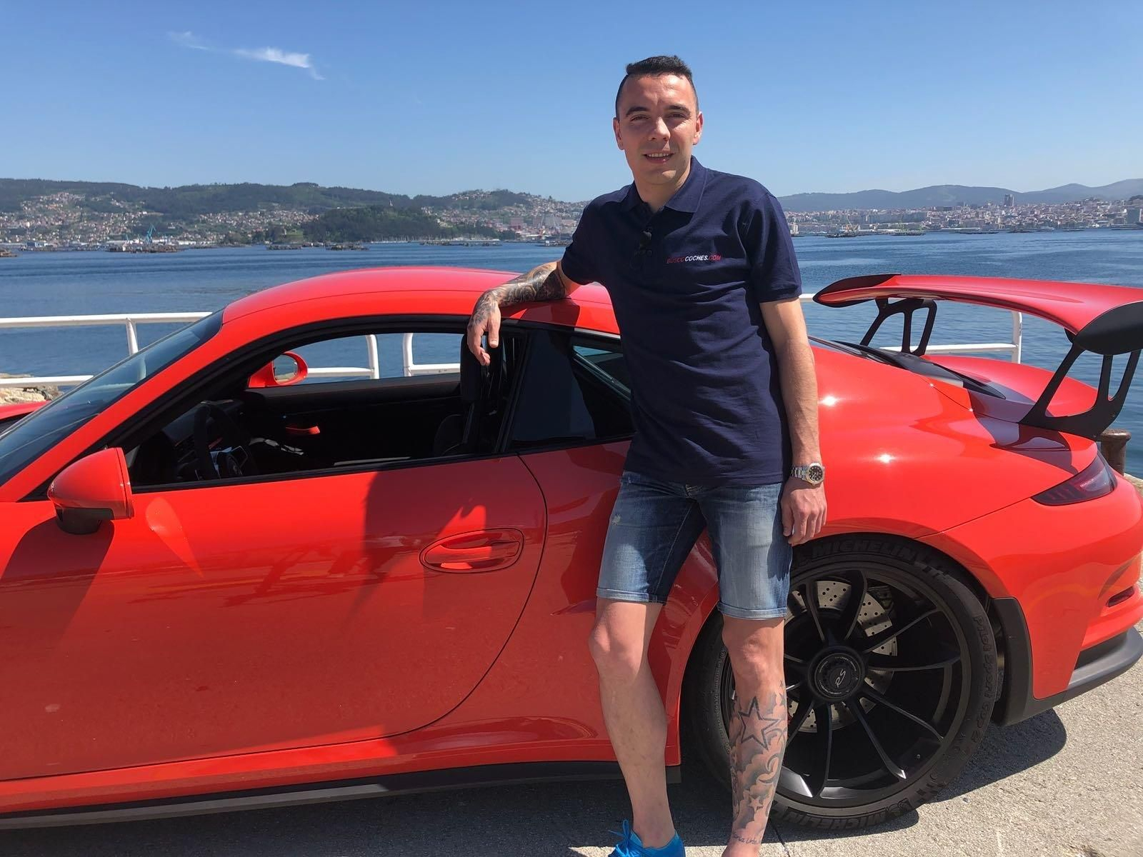 Iago Aspas comentó su afición automovilística en Busco Coches.