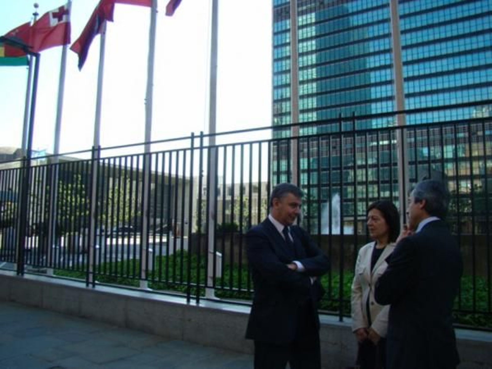 Laura Sánchez Piñón antes de su intervención en la ONU.