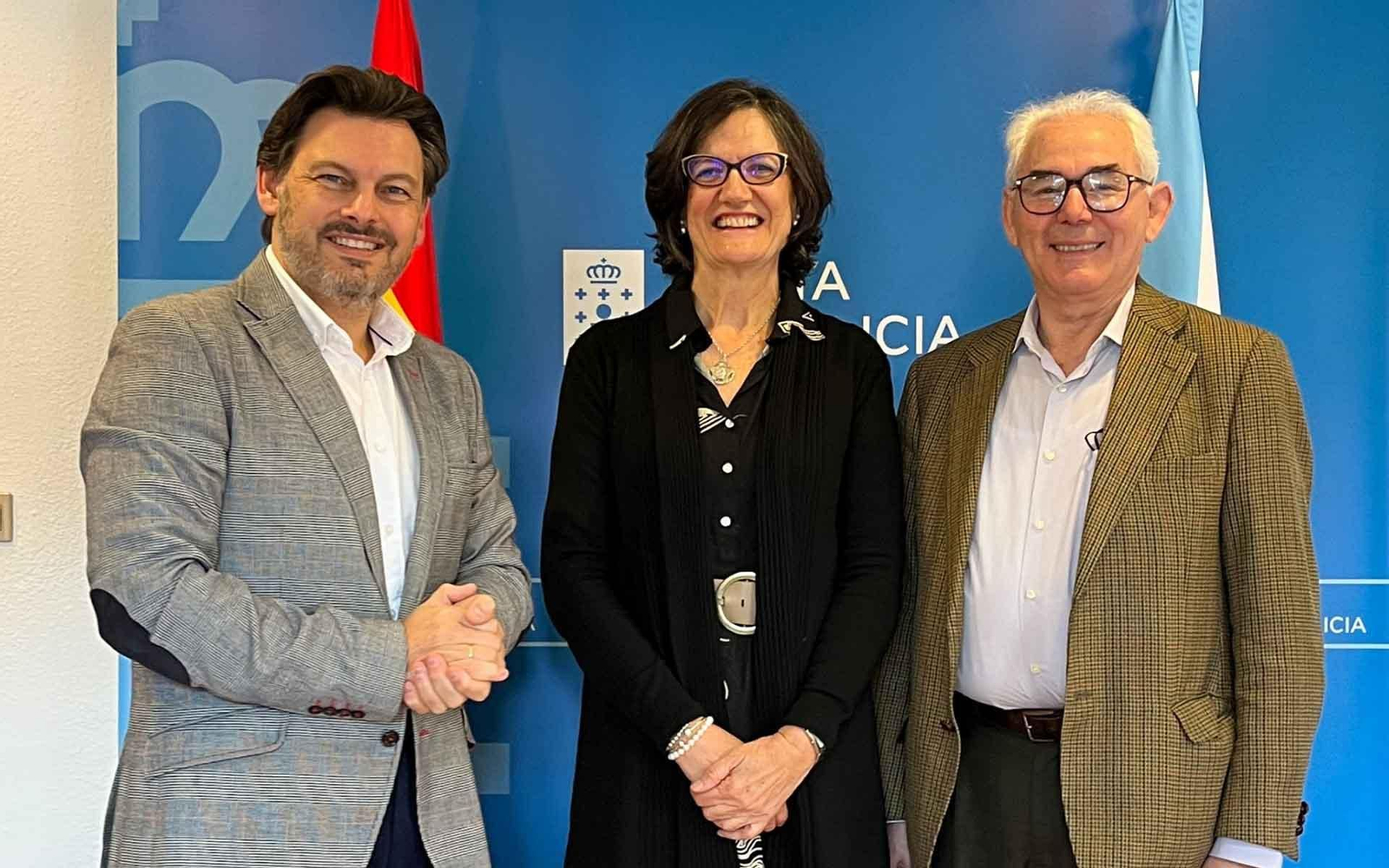 Imagen de la reunión celebrada en la sede de la SXE en Santiago de Compostela