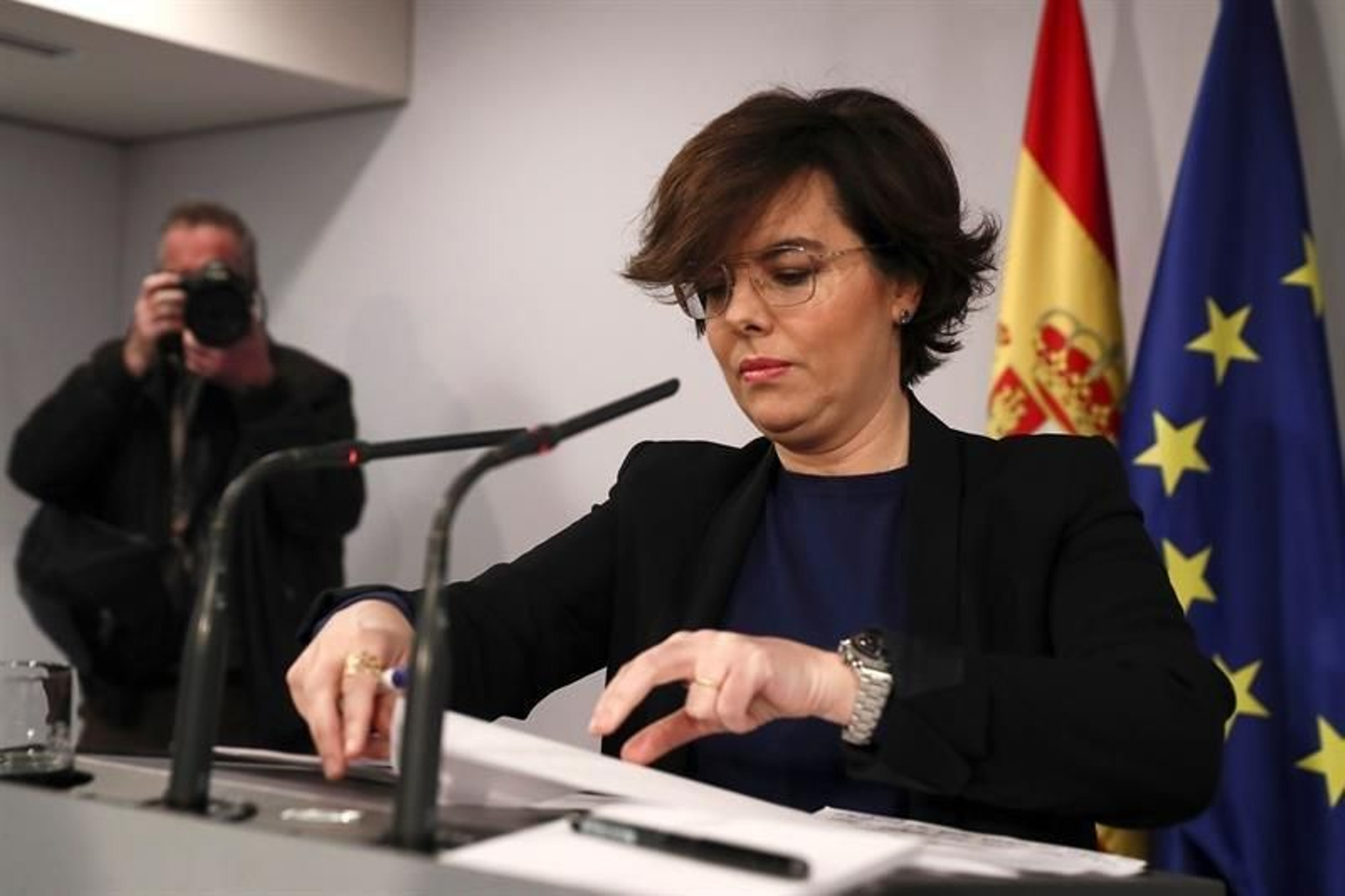 La vicepresidenta del Gobierno, Soraya Sáenz de Santamaría