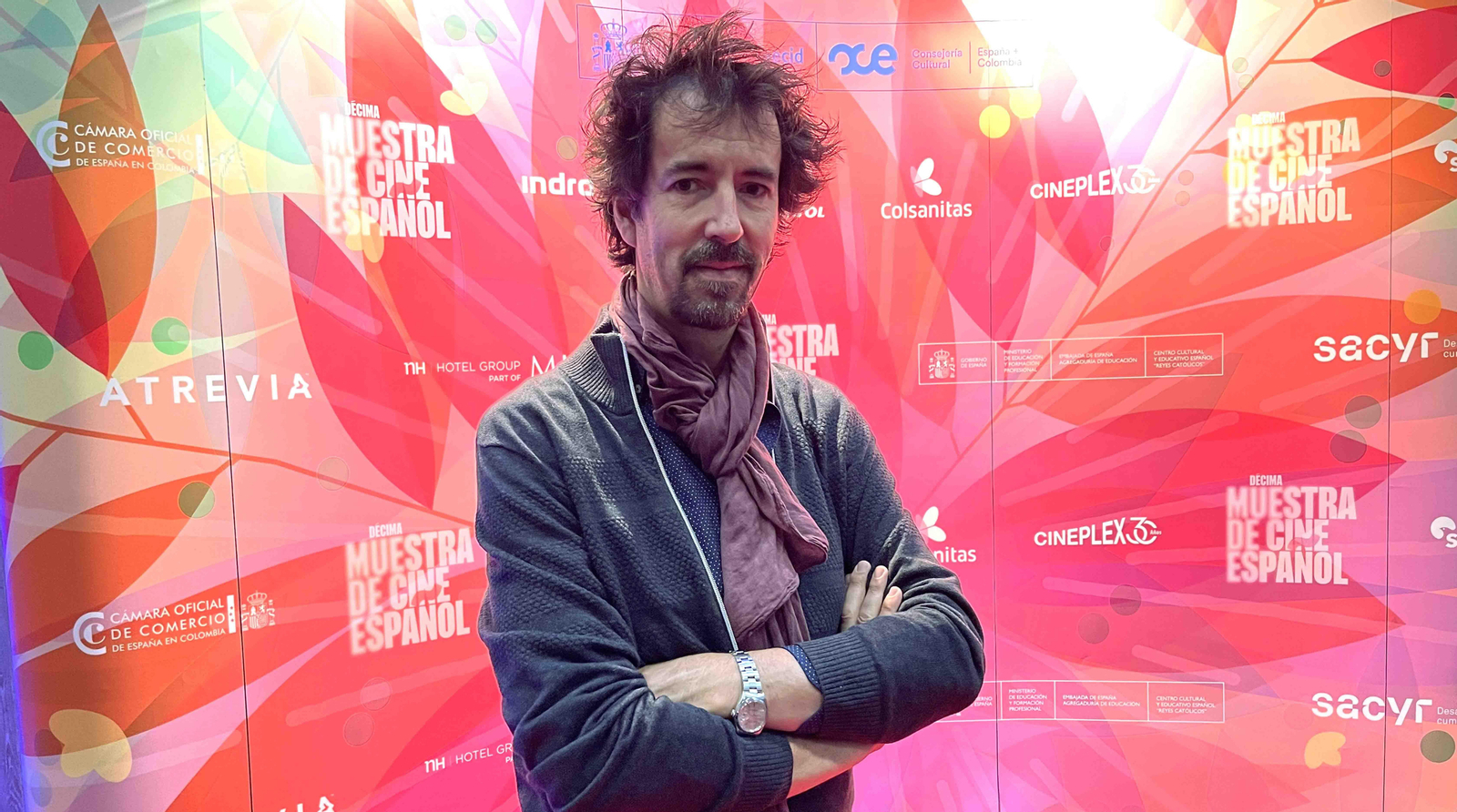 El director de cine español Félix Viscarret durante el inicio de la décima Muestra de Cine Español en Bogotá (Colombia). EFE/Jaime Ortega