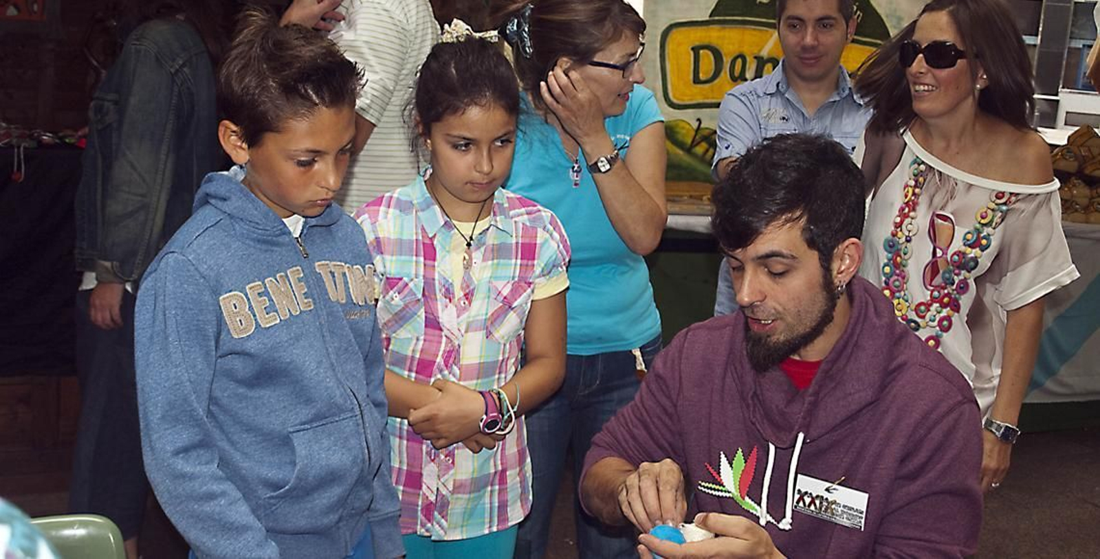 Talleres de artesanía, en el Dia de Galicia en Euskadi, 2014.