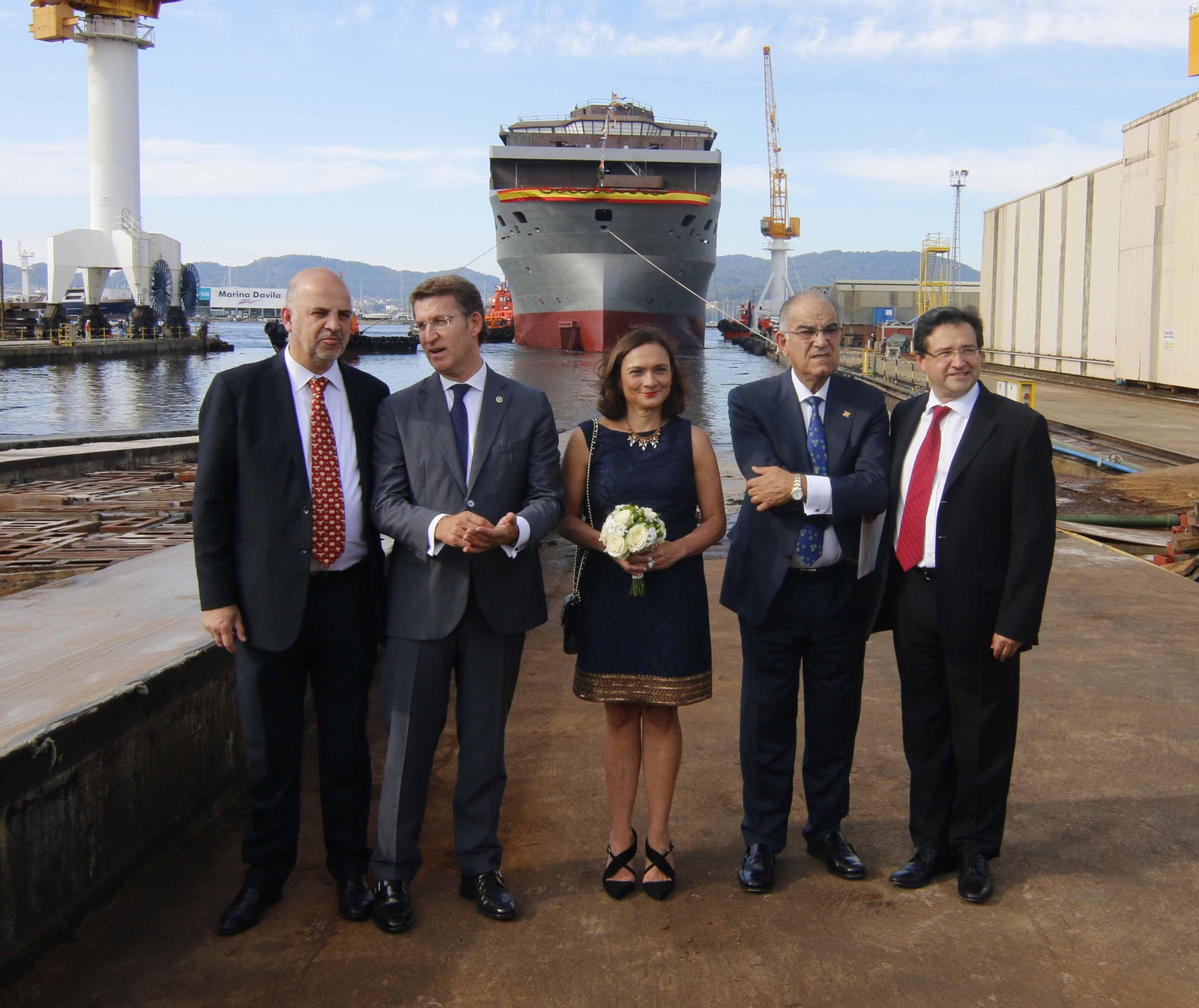 Carlos Roa, en la imagen, junto a Alberto Núñez Feijóo, García Costas y Carrera Panizzo.