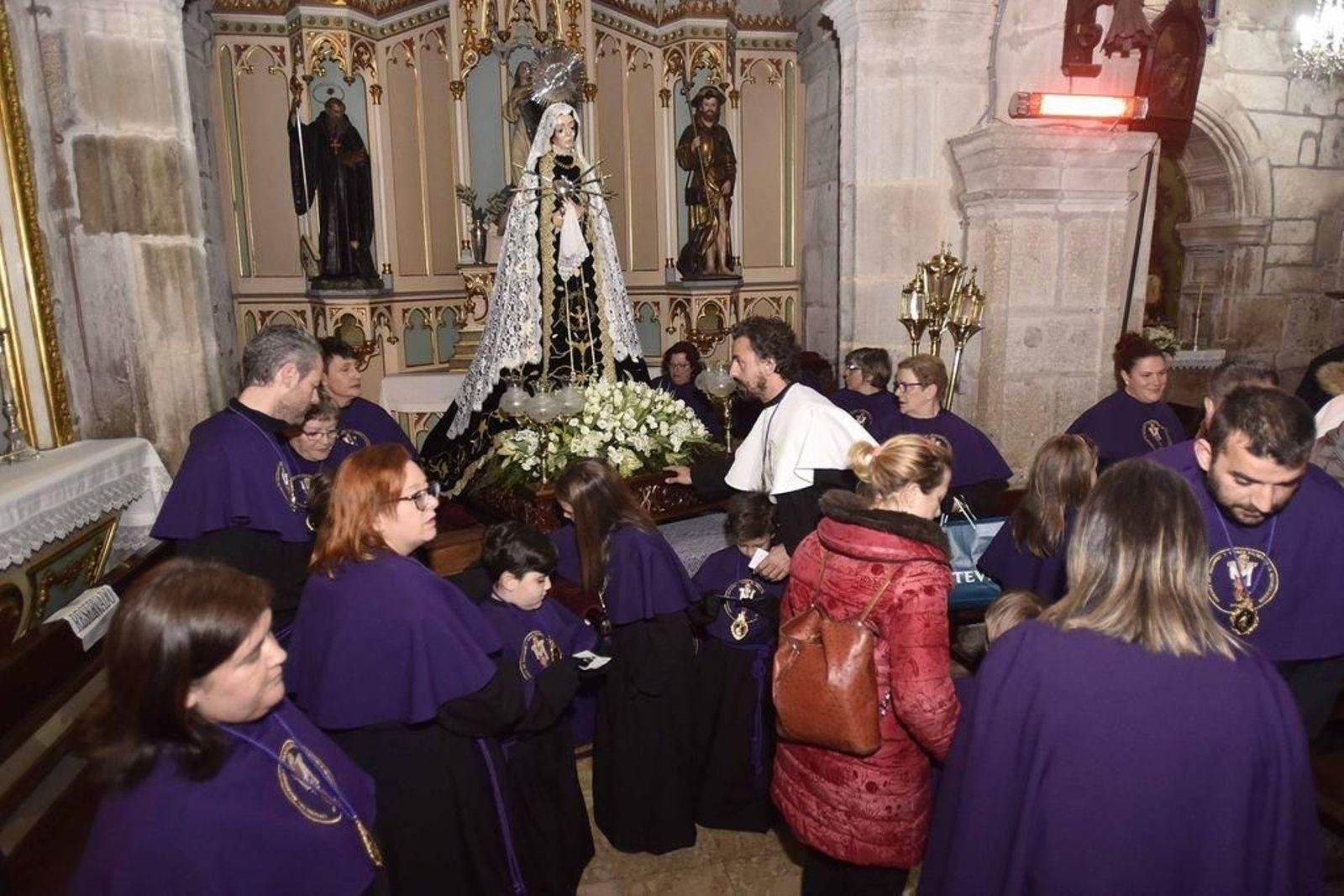 Las imágenes quedaron resguardadas en los templos en Bouzas y en el Sagrado Corazón.