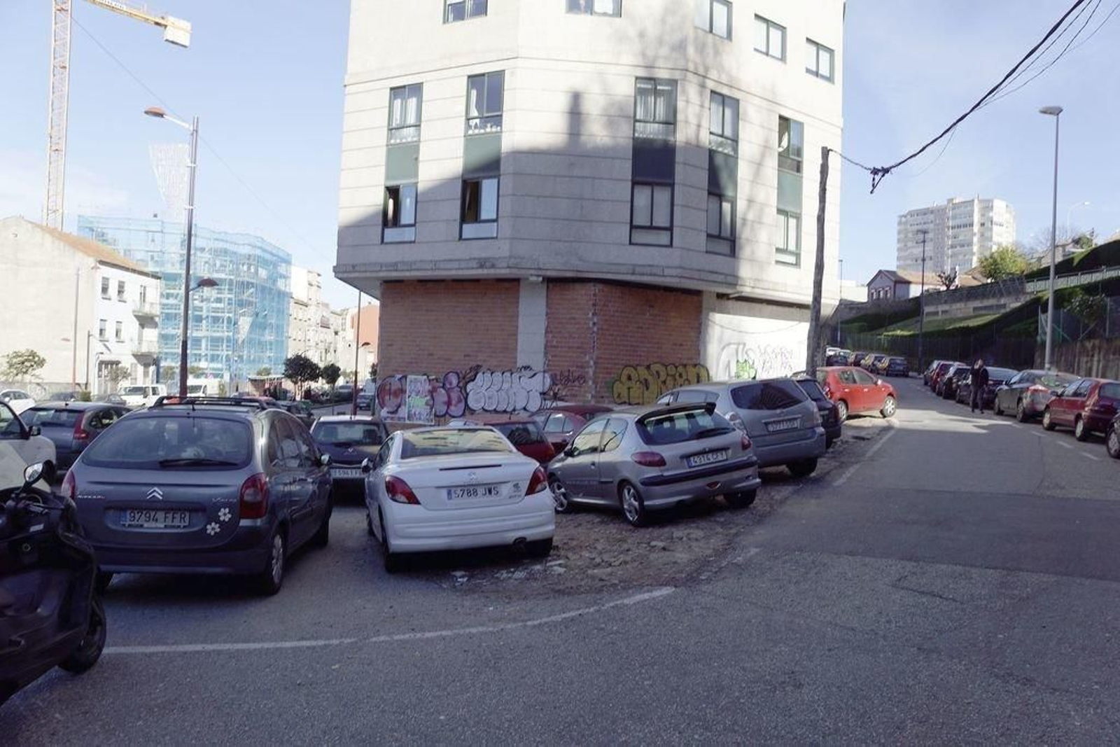 En el cruce de Redomeira había una construcción que ya se tiró.