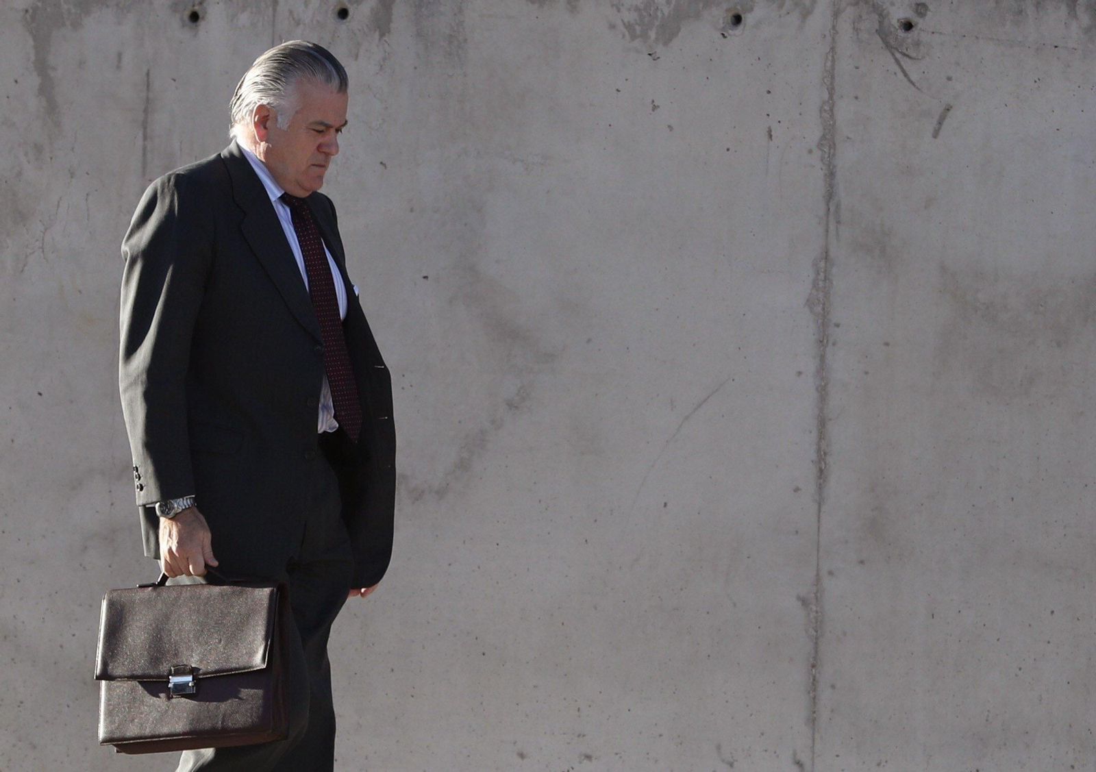 Bárcenas, llegando a una de las sesiones de la vista oral.